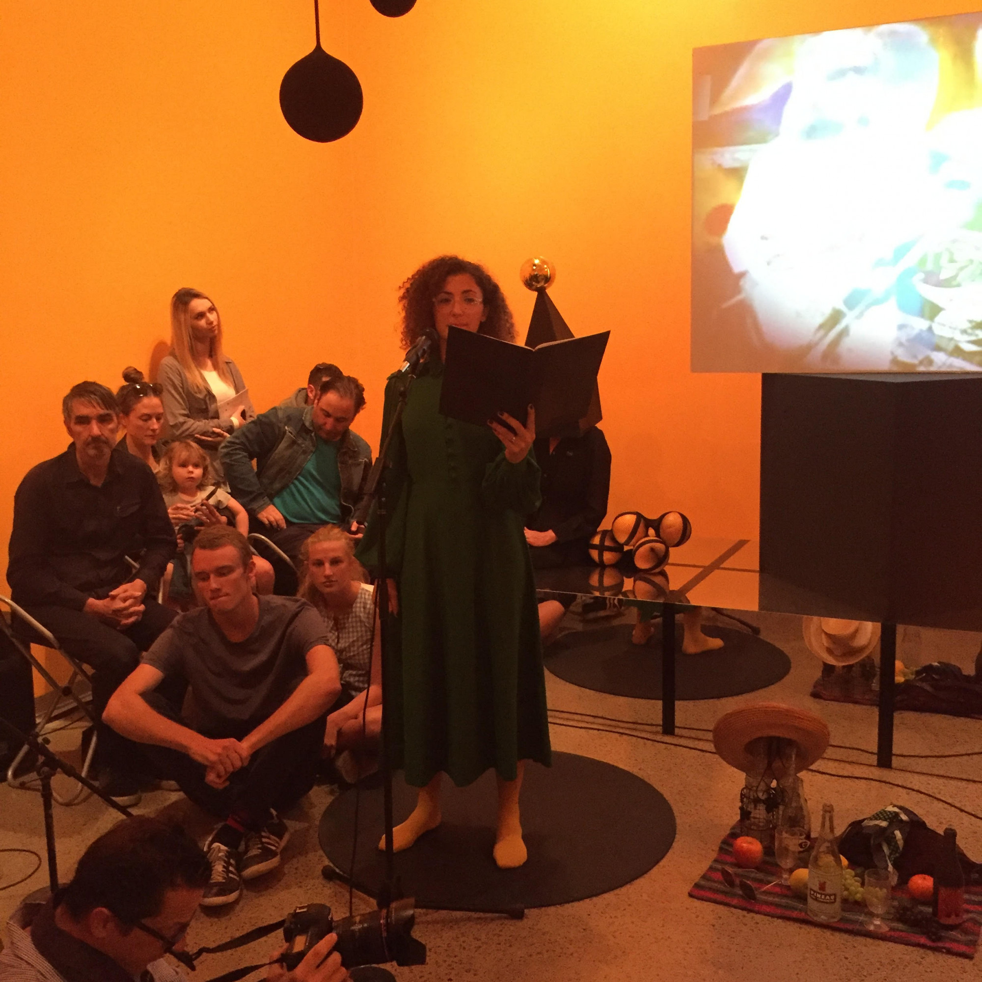 Damiano Bertoli, <em>Le Désir</em>, performed as part of <em>Dancing Umbrellas</em>, Heide, Melbourne, 2016. Photo: Geoff Newton.