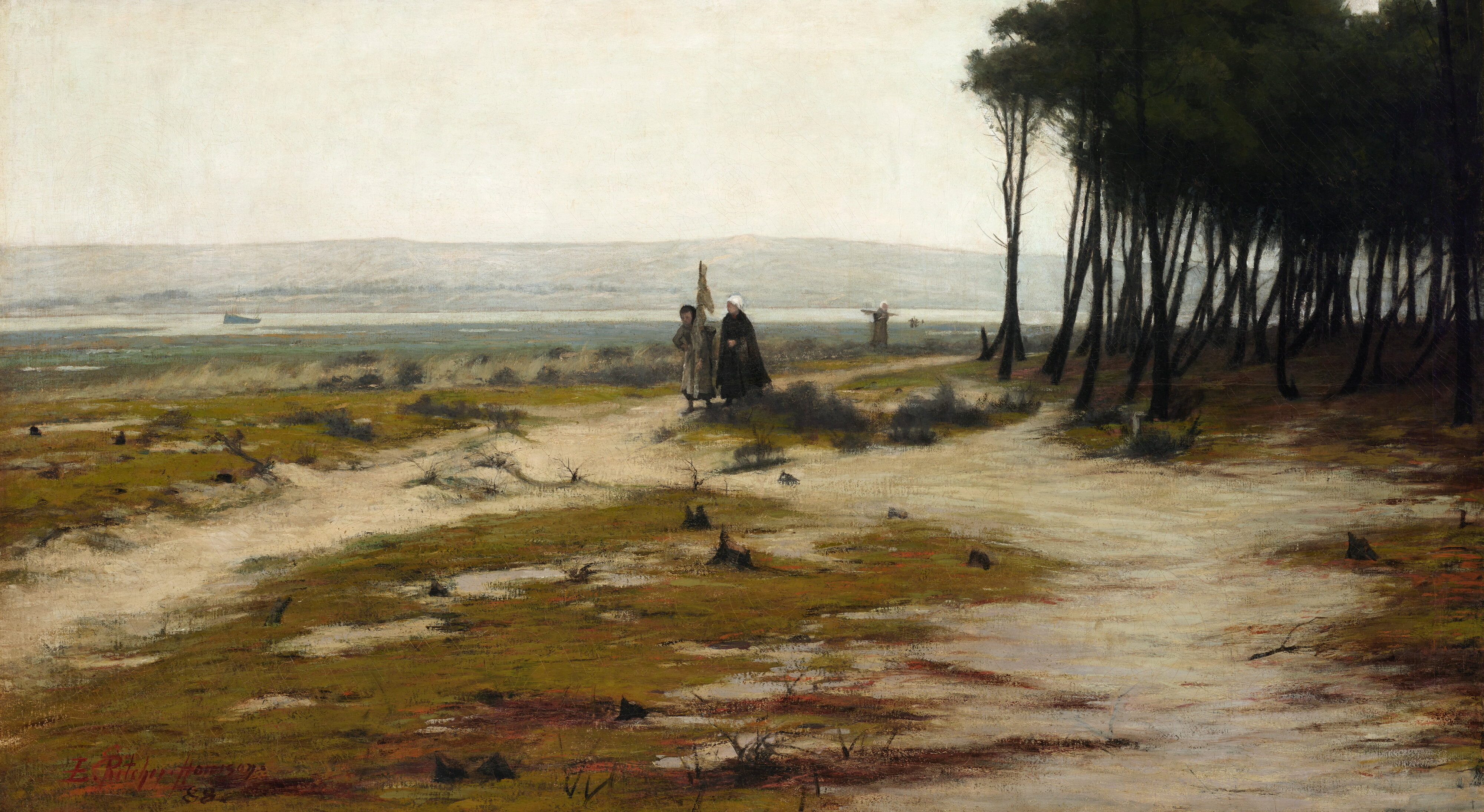 <p>Eleanor Ritchie Harrison ‘A winter morning on the coast of France’ 1888, oil on canvas, 88 × 159 cm, Art Gallery of New South Wales, donated through the Australian Government’s Cultural Gifts Program by James M Hardigg 2025.</p>