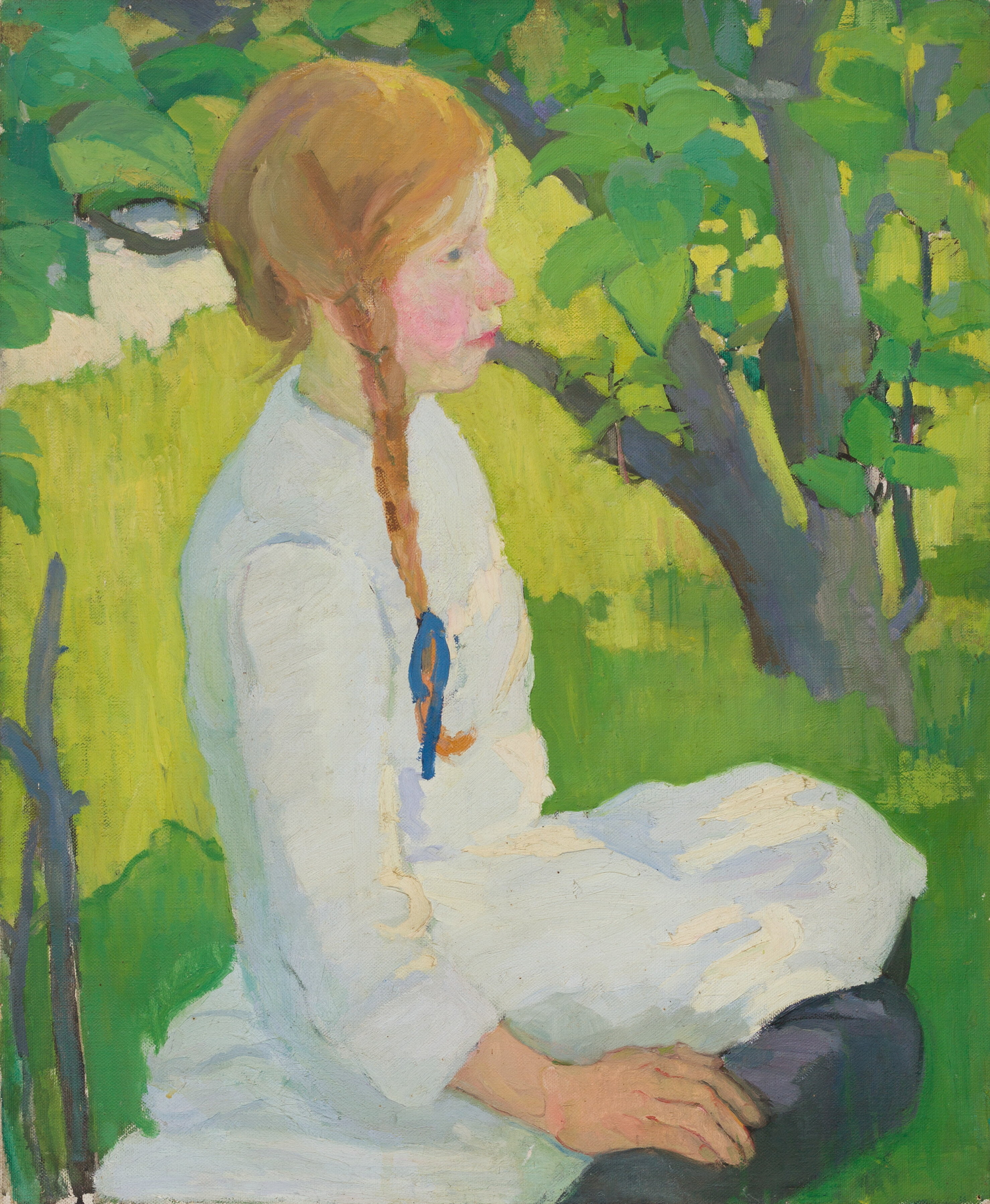 <p>Edith Collier ‘Girl in the sunshine’ c1915, oil on canvas, 78.7 × 59.7 cm, Collection of the Edith Collier Trust, in the permanent care of Te Whare o Rehua Sarjeant Gallery © the Edith Collier Trust.</p>