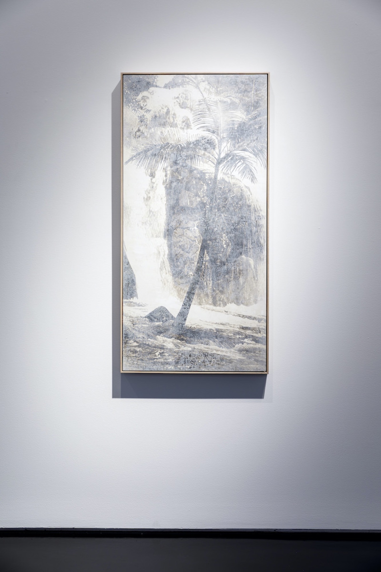 Danie Mellor, <em>The Photograph</em>, 2020. Acrylic with gesso and iridescent wash on board. 123.5 x 60.5 cm, framed. Courtesy Tolarno Galleries. Image: Andrew Curtis.