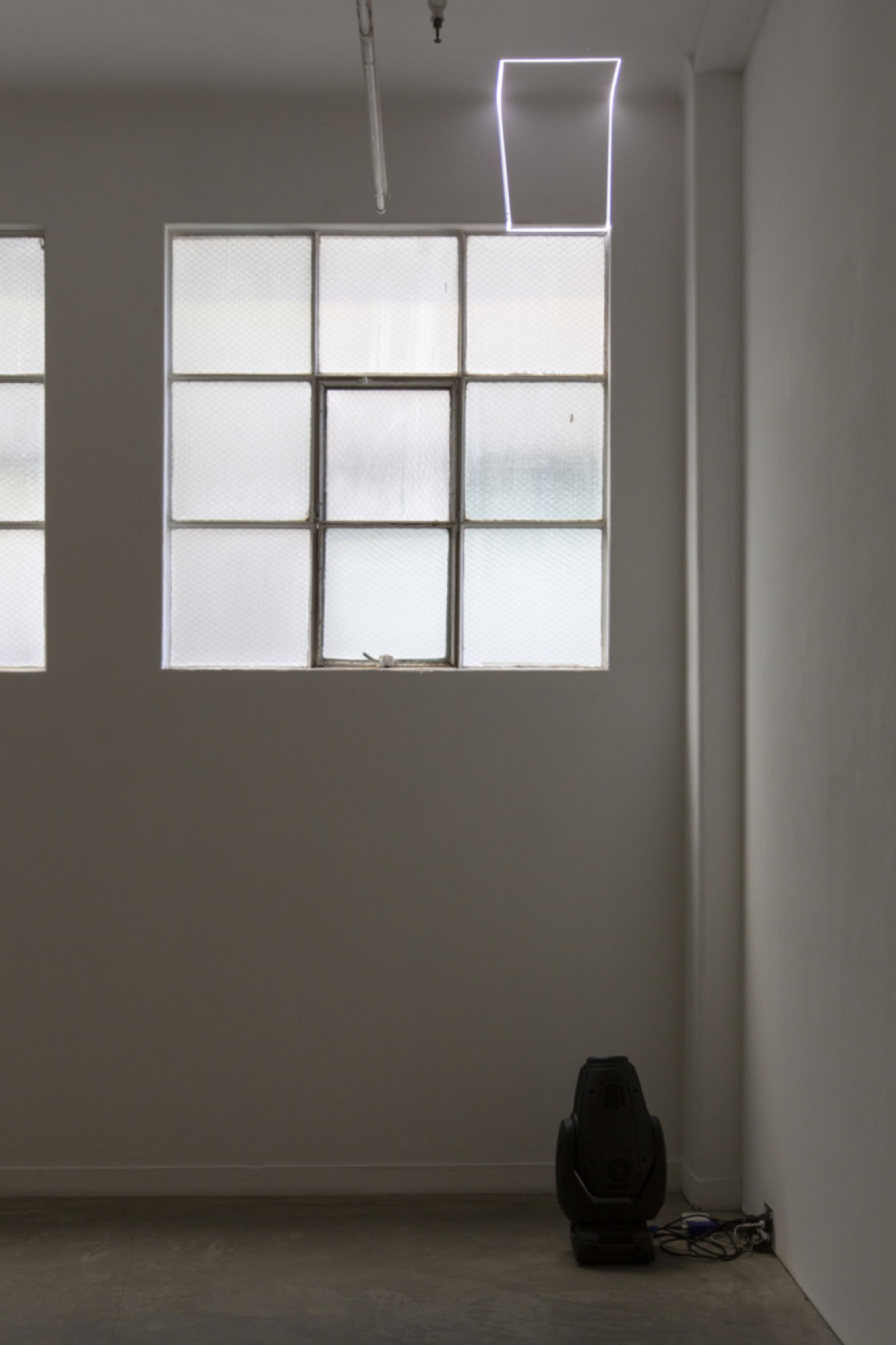 DANIEL VON STURMER, <em>Electric Light (facts/figures/anna schwartz gallery upstairs)</em>, 2019, Animated light installation, Dimensions variable. Image courtesy the artist and Anna Schwartz Gallery.
