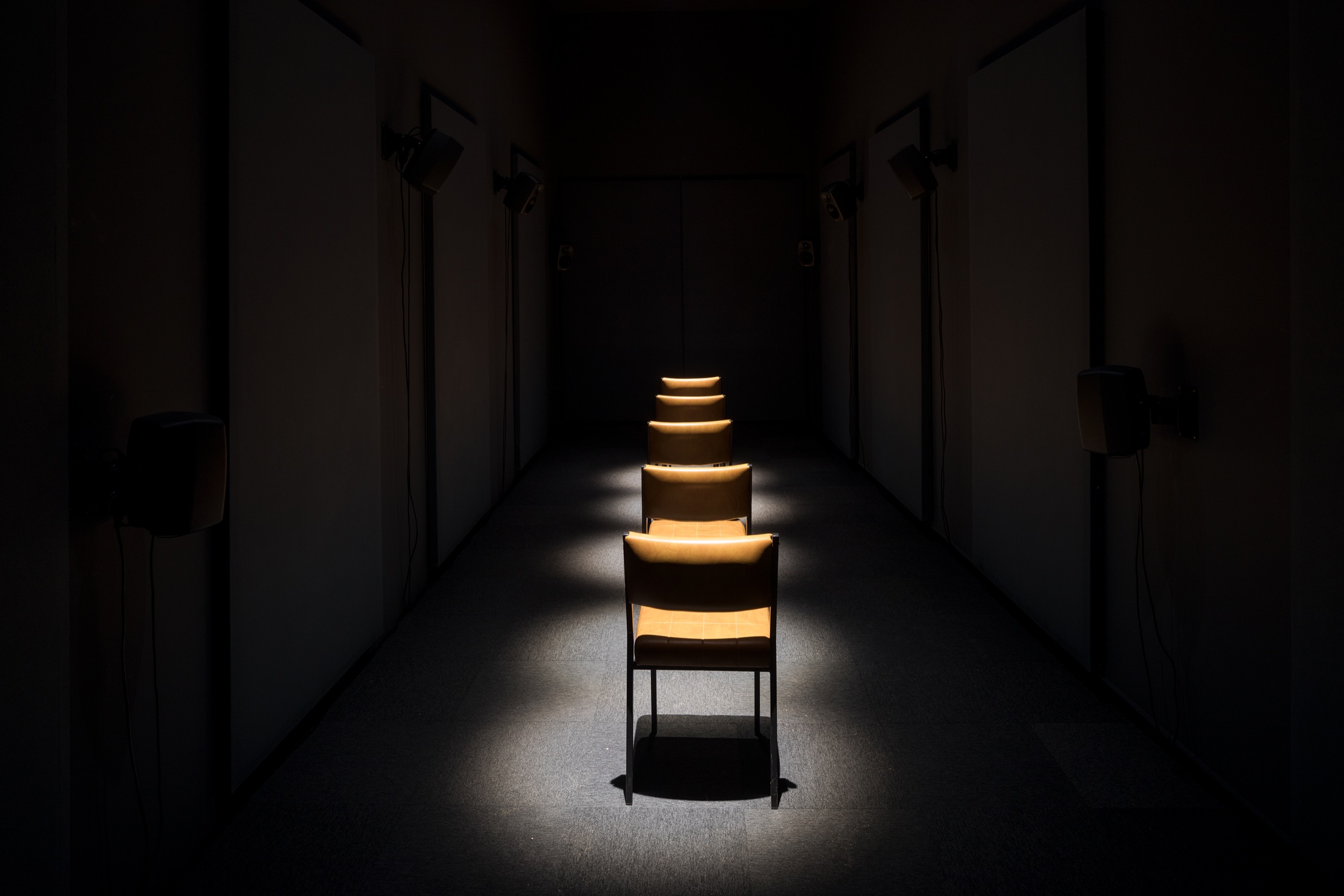 Machine Listening (Sean Dockray, James Parker, Joel Stern), <em>After Words</em> 2022<strong>,</strong> installation view, Australian Centre for Contemporary Art, Melbourne. Courtesy the artist. Photograph: Andrew Curtis