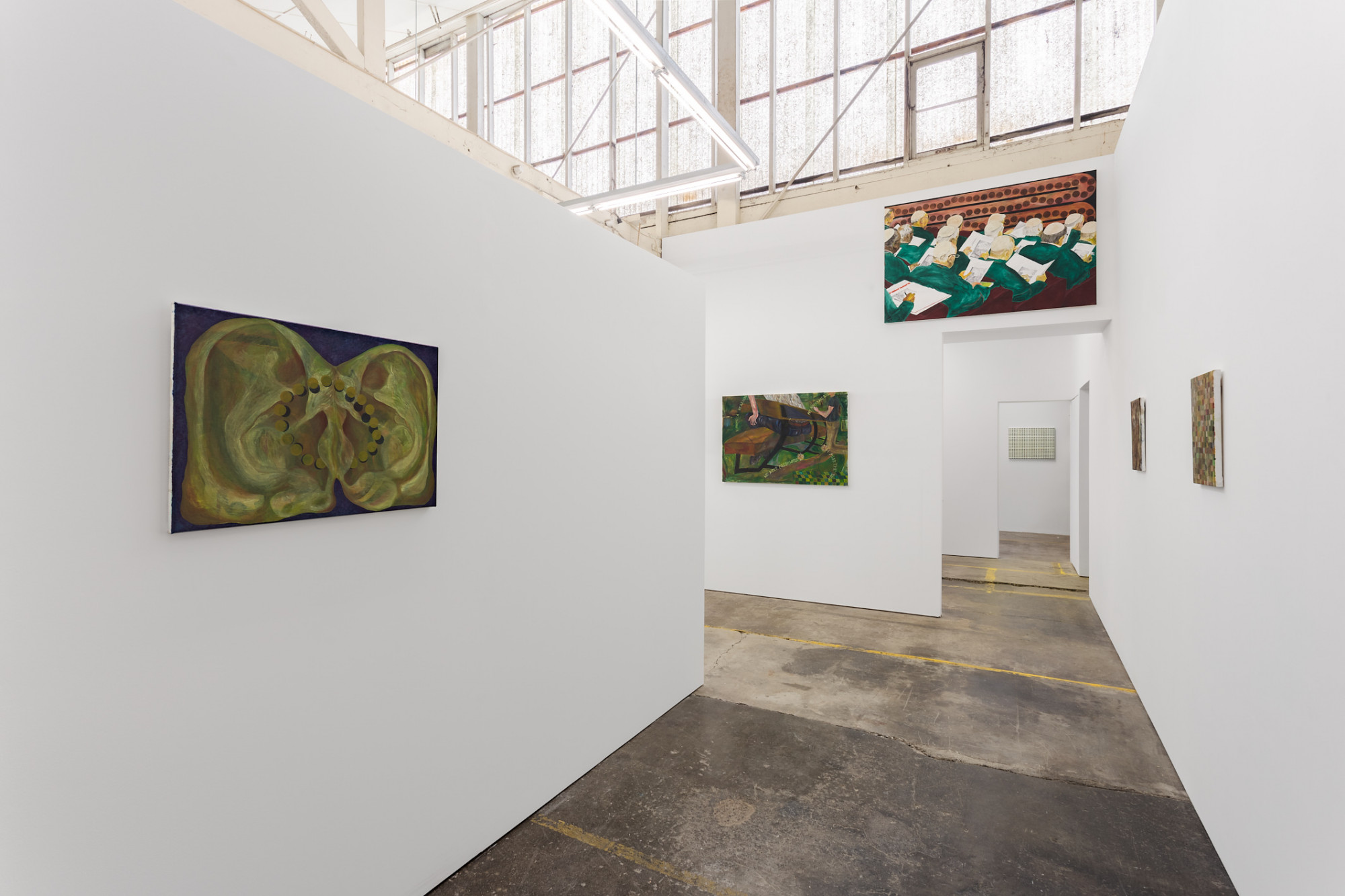 David Egan, <em>Green Seeks Little Attention</em>, 2021. Exhibition installation view. Courtesy the artist and Haydens, Melbourne. Photo: Christo Crocker.