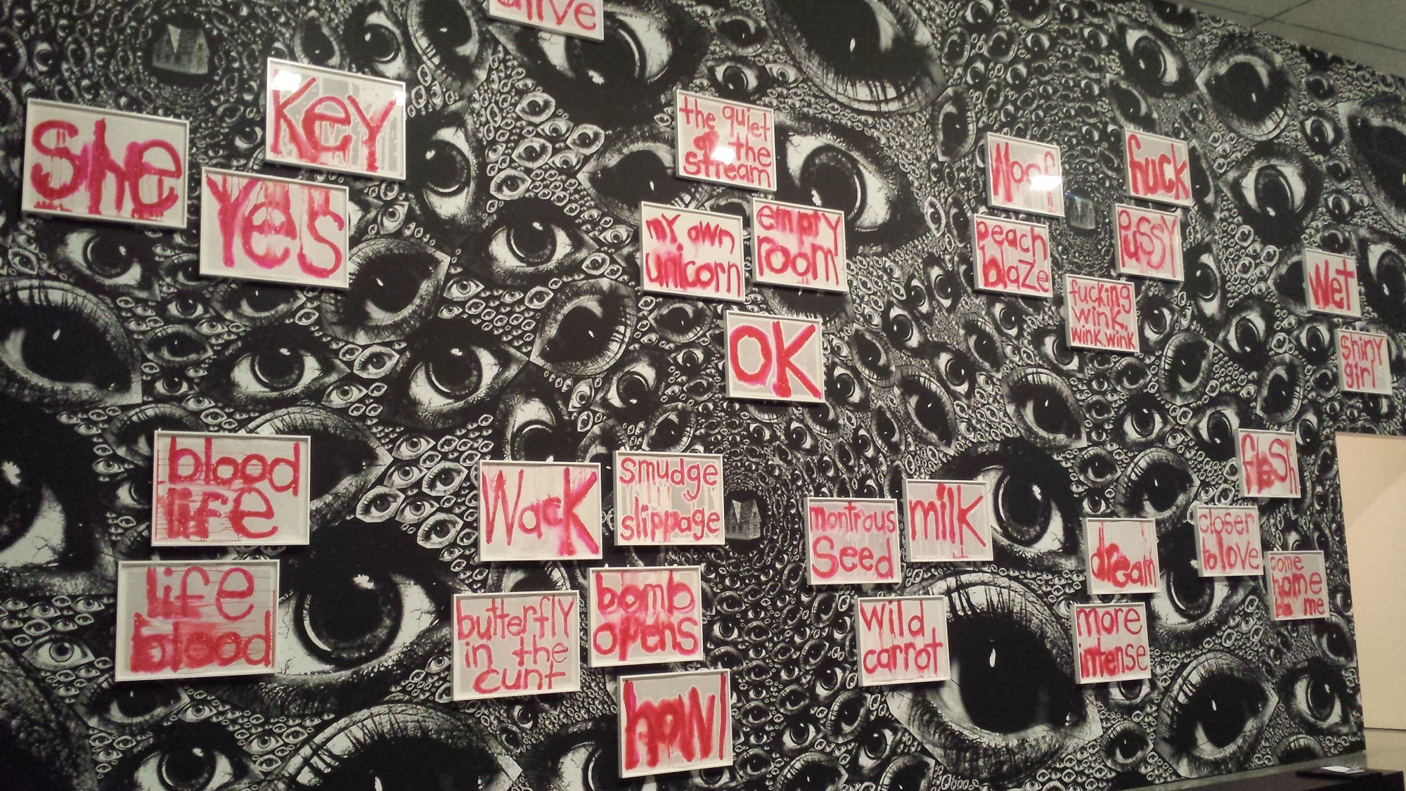 Del Kathryn Barton, <em>come home to me</em>, 2014 – 2017, gouache and ink on hot pressed paper, Collection of the artist. Courtesy Roslyn Oxley9 Gallery and A3. (installation image by Victoria Perin)