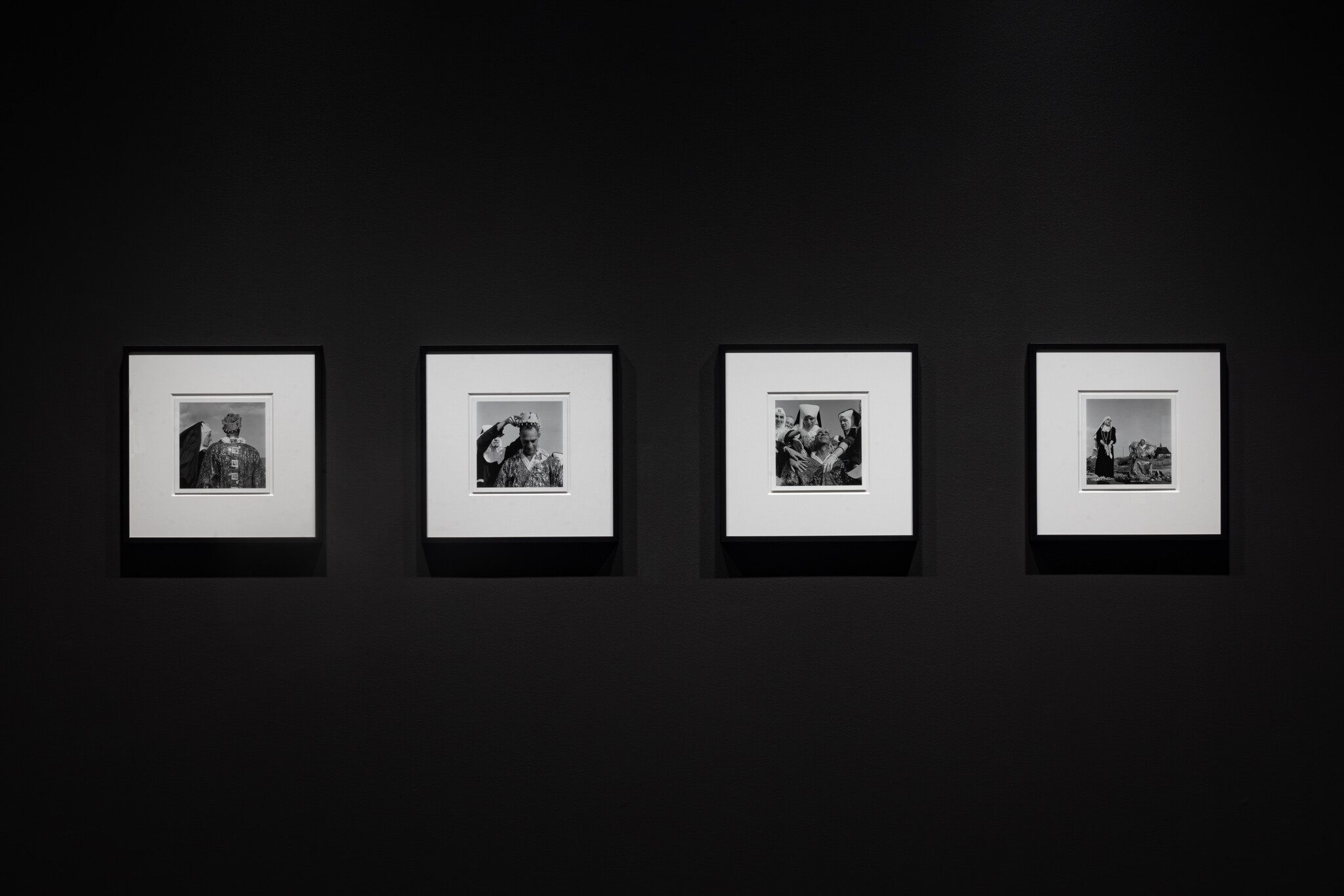 <p>Installation view of<strong> </strong>Gordon Rainsford, <em>Derek Jarman’s canonisation by The Sisters of Perpetual Indulgence</em>, 1991, photographic prints. Photo: Jacquie Manning</p>