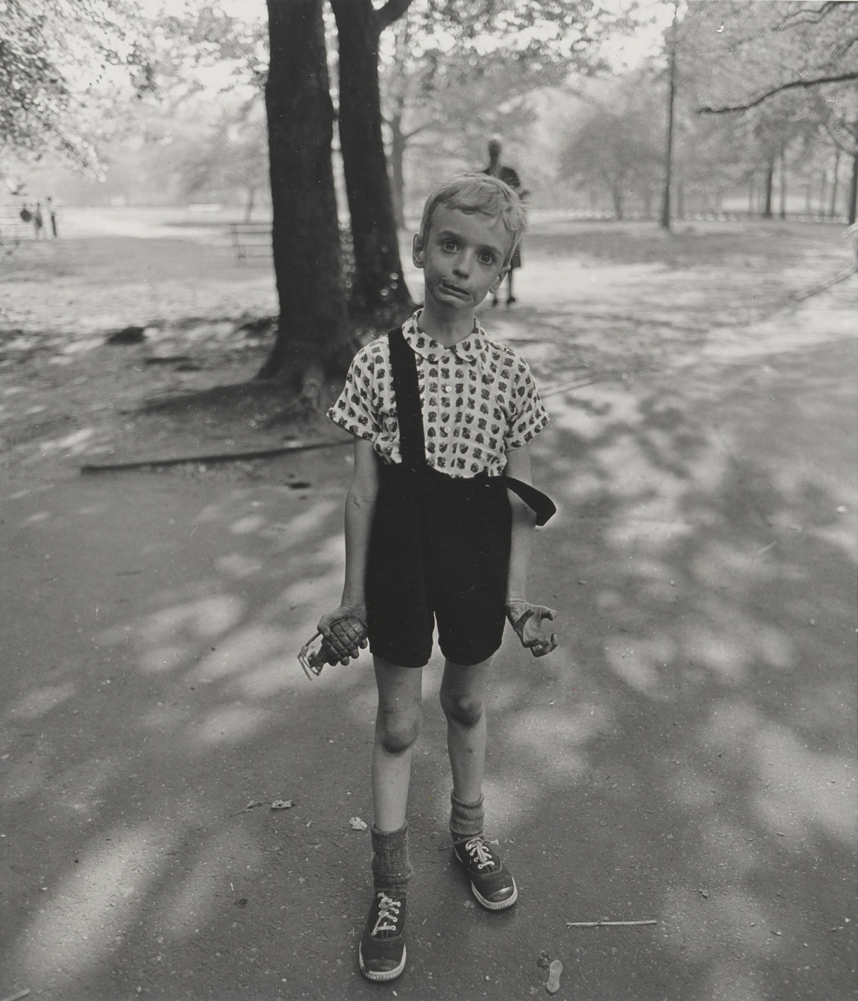 Diane Arbus, <em>Child with toy hand grenade, in Central Park, New York City</em>, 1962, gelatin silver photograph, National Gallery of Australia, Canberra, Purchased 1980.