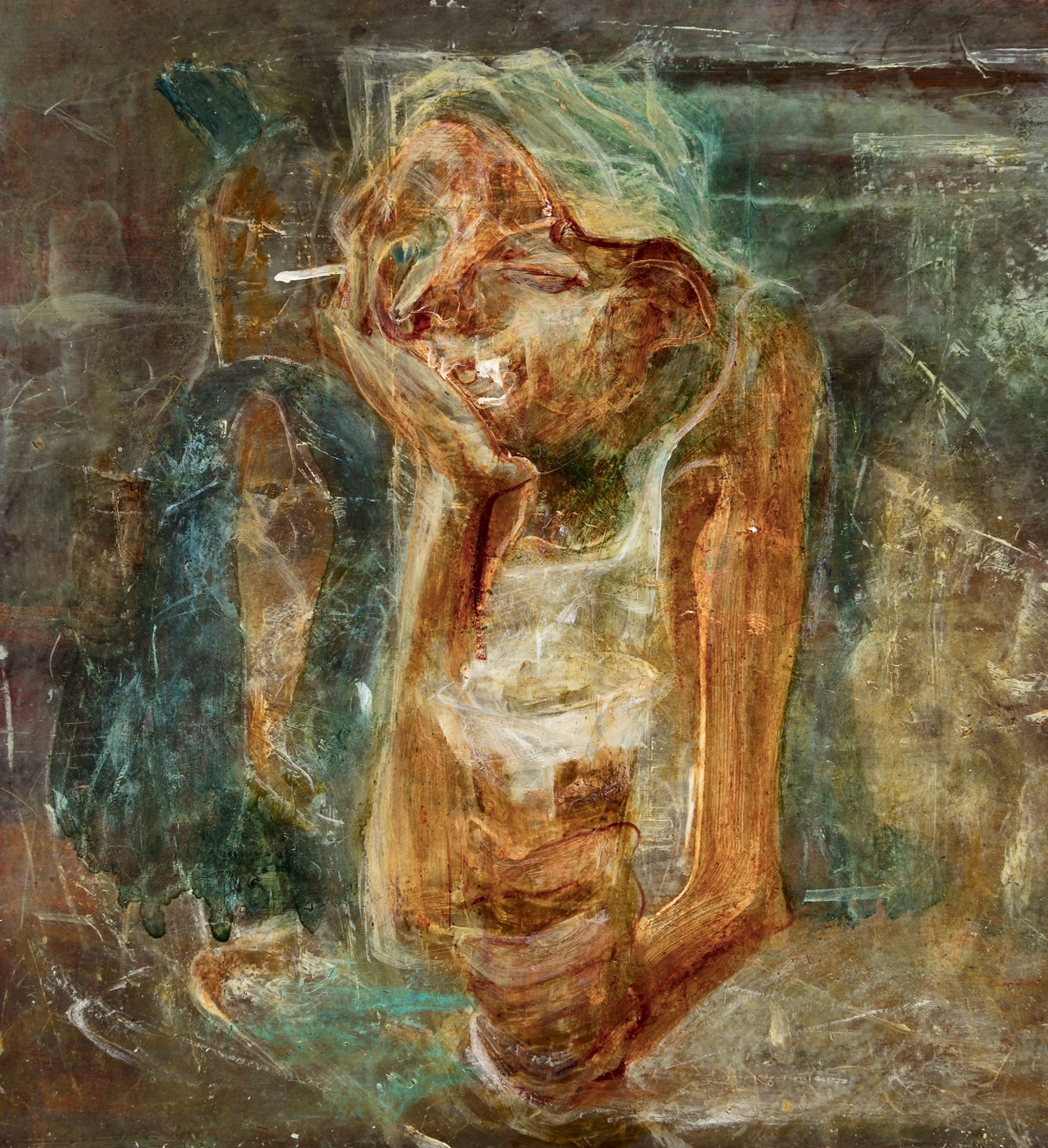 William Dobell, <em>Gentleman conversing with a prawn</em>, 1970, oil on panel, 27.8 x 25.4 cm, Private collection © Sir William Dobell Art Foundation