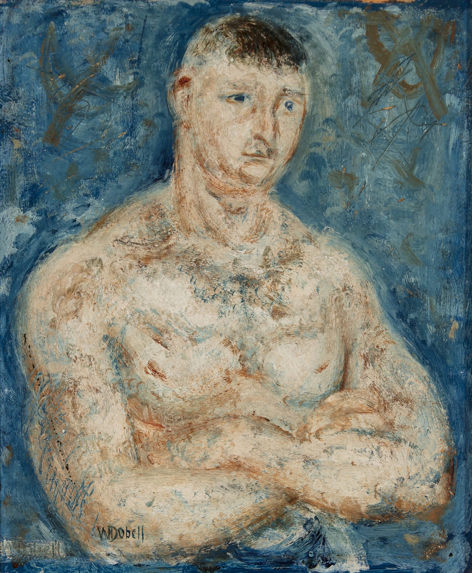 William Dobell, <em>Sketch for &#39;The billy boy&#39;</em>, c.1943, oil on hardboard, 18.1 x 15.1 cm, Private collection © Sir William Dobell Art Foundation