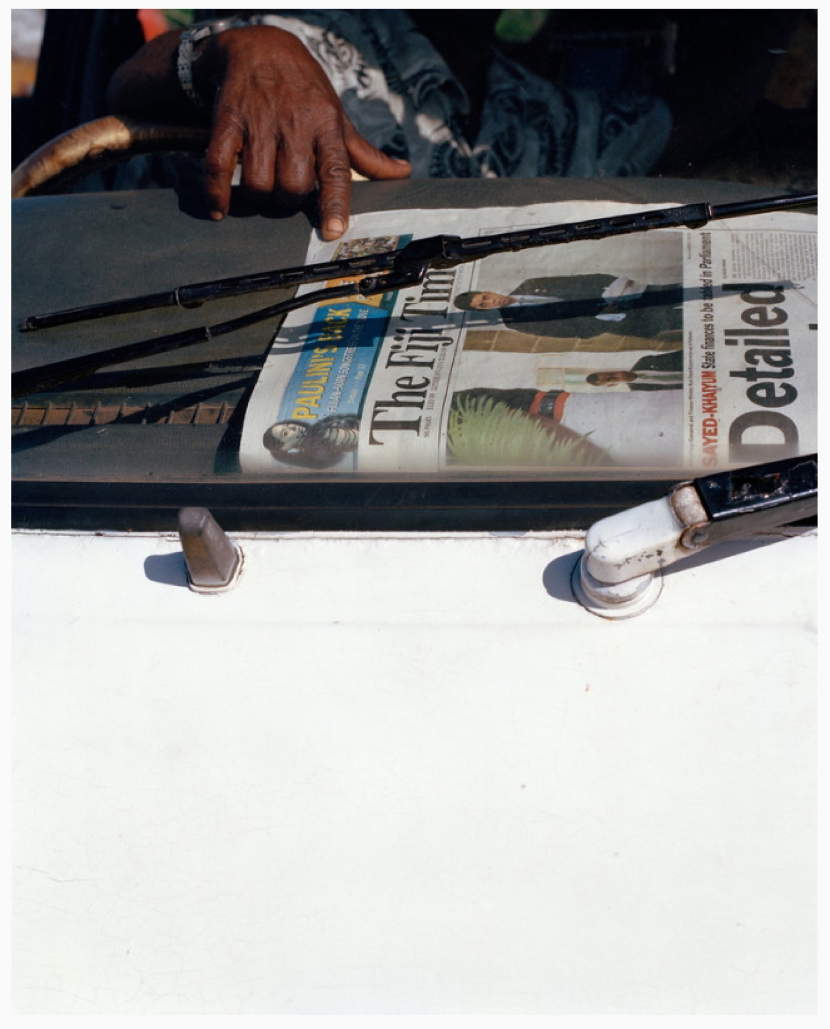 Douglas Lance Gibson, <em>Fiji Time I</em>, 2014. Archival pigment print, coconut timber frame, 50 x 40 cm.