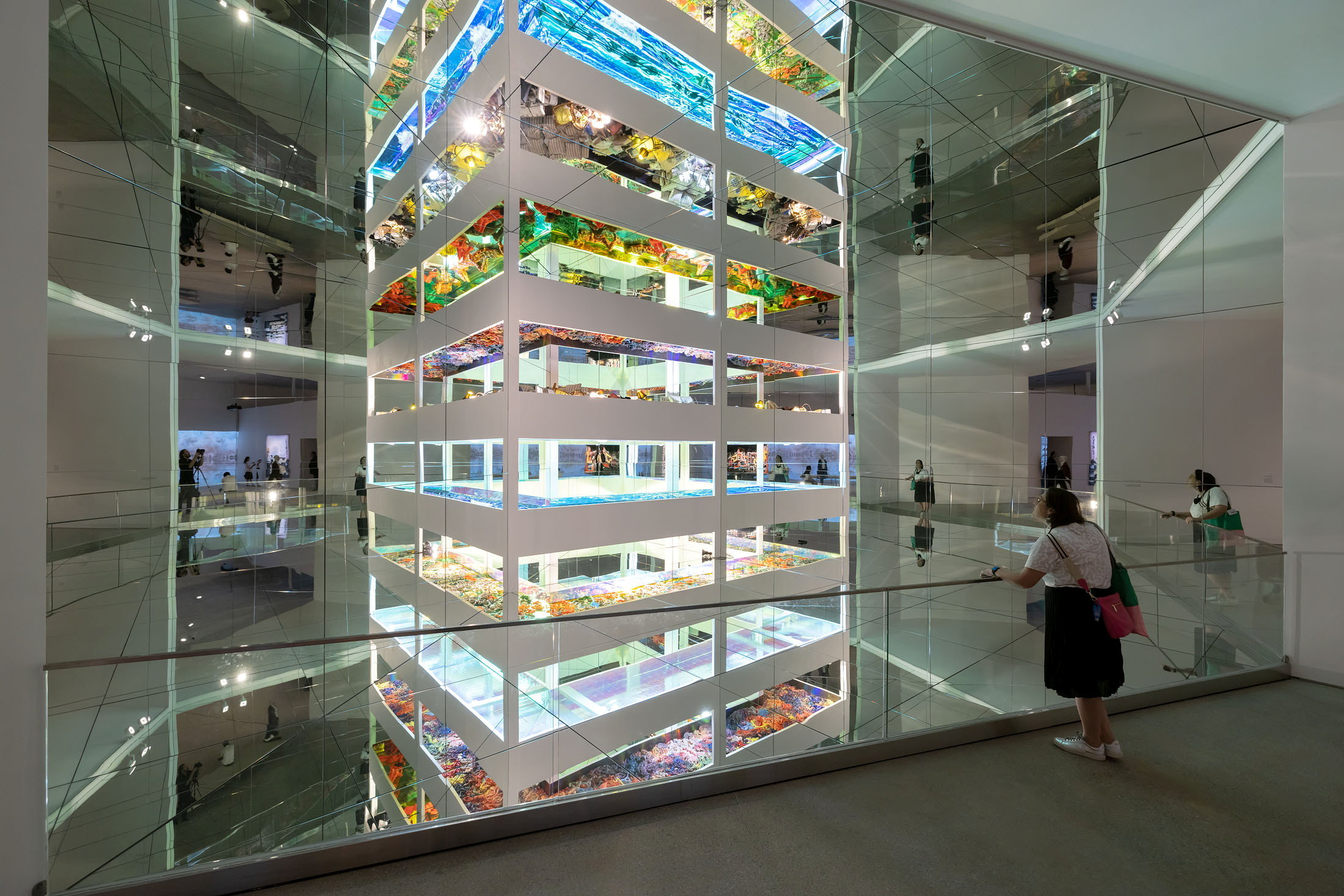 Installation view of the Dreamhome: Stories of Art and Shelter exhibition in the new building at the Art Gallery of New South Wales, featuring Samara Golden ‘Guts’ 2022 © Samara Golden, photo © Iwan Baan