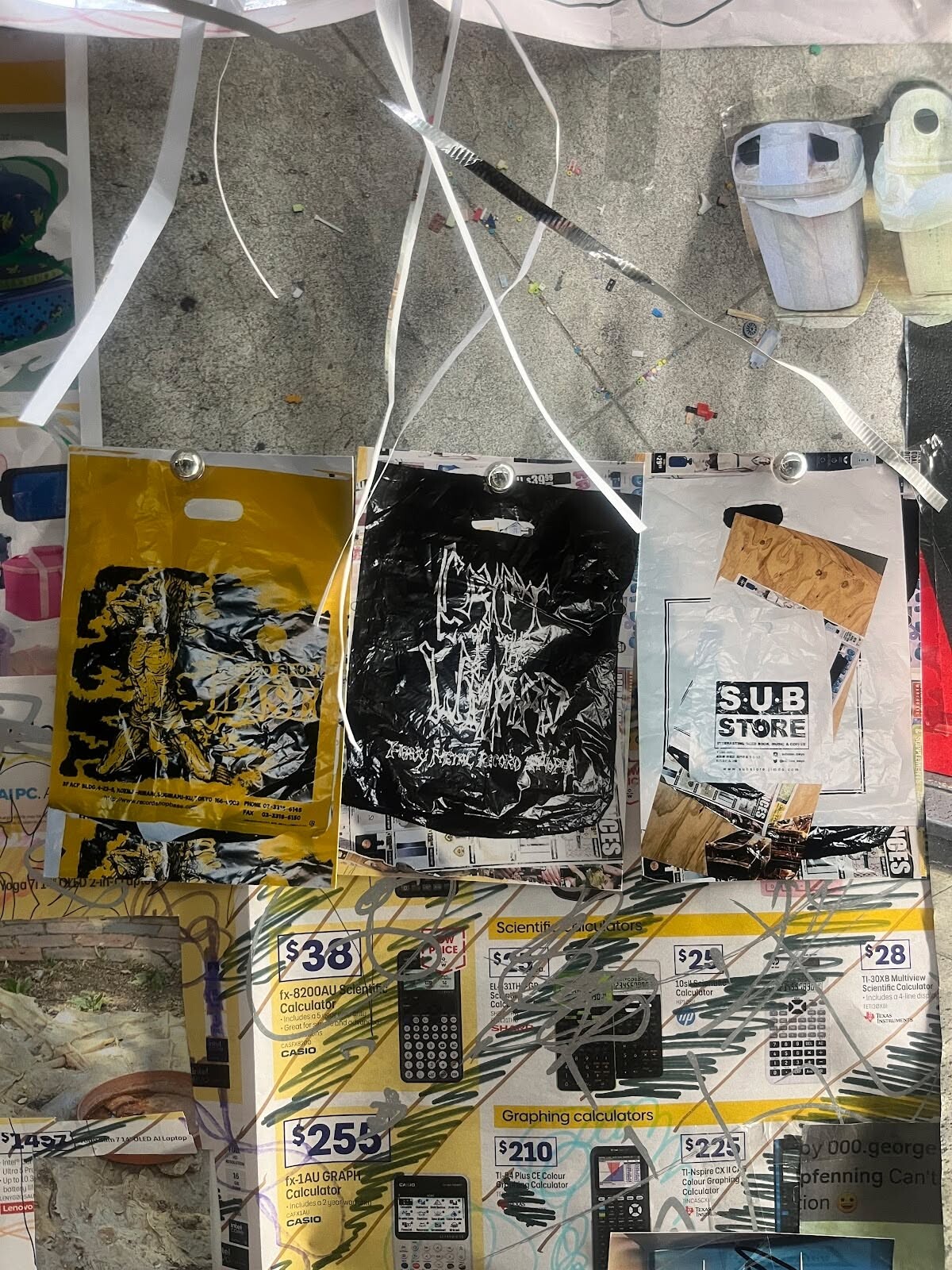 <p>Installation view of Christoper L G Hill, Dusting Mint 5, 2026, collage, Naturestrip. Photo: Christoper L G Hill.</p>