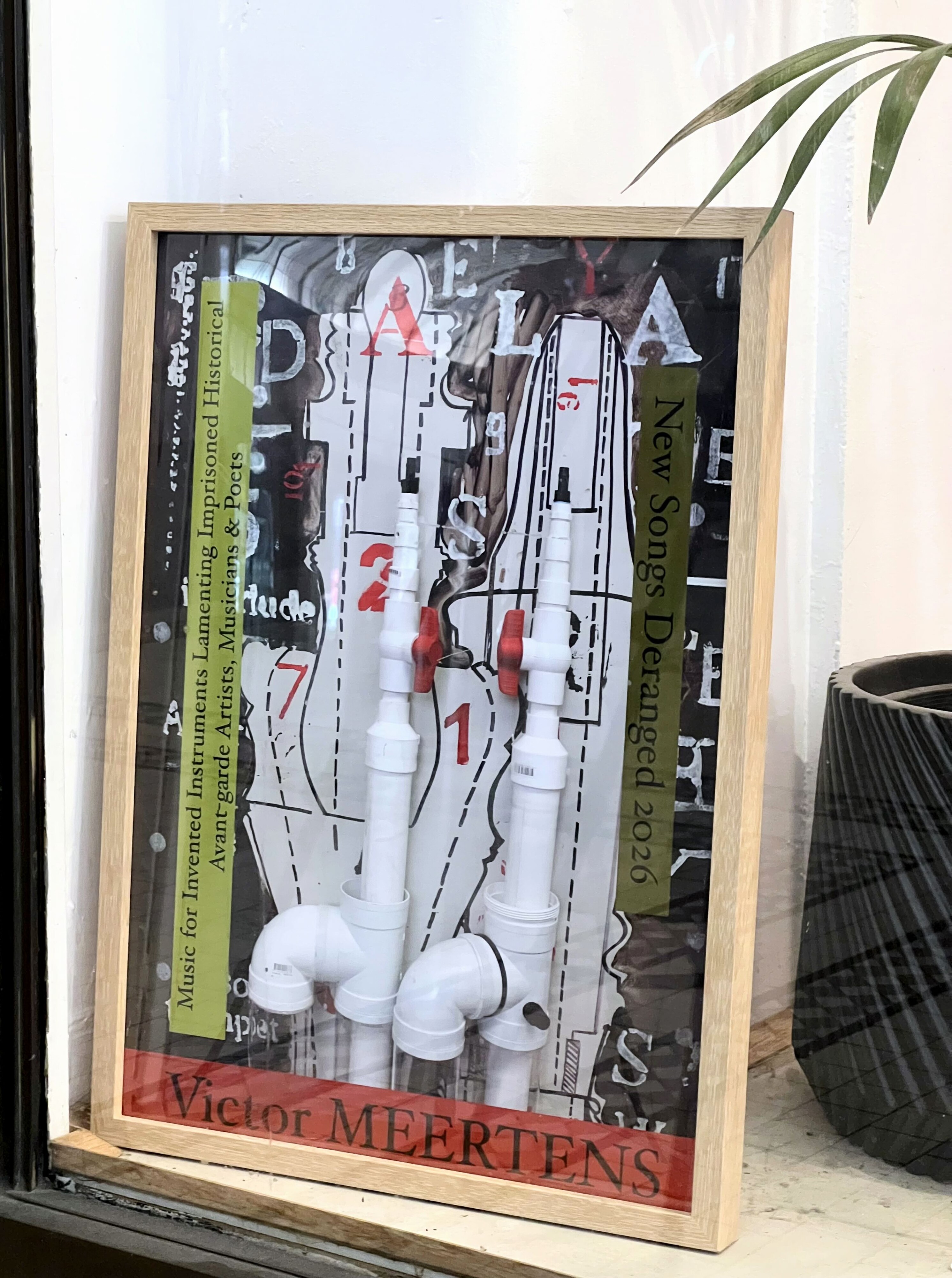 <p>Victor Meertens, Music for Invented Instruments Lamenting Imprisoned Historical Avant-garde Artists, Musicians and Poets (New Songs Deranged), 2026, exhibition poster. Photo: Yasmin Heisler.</p>