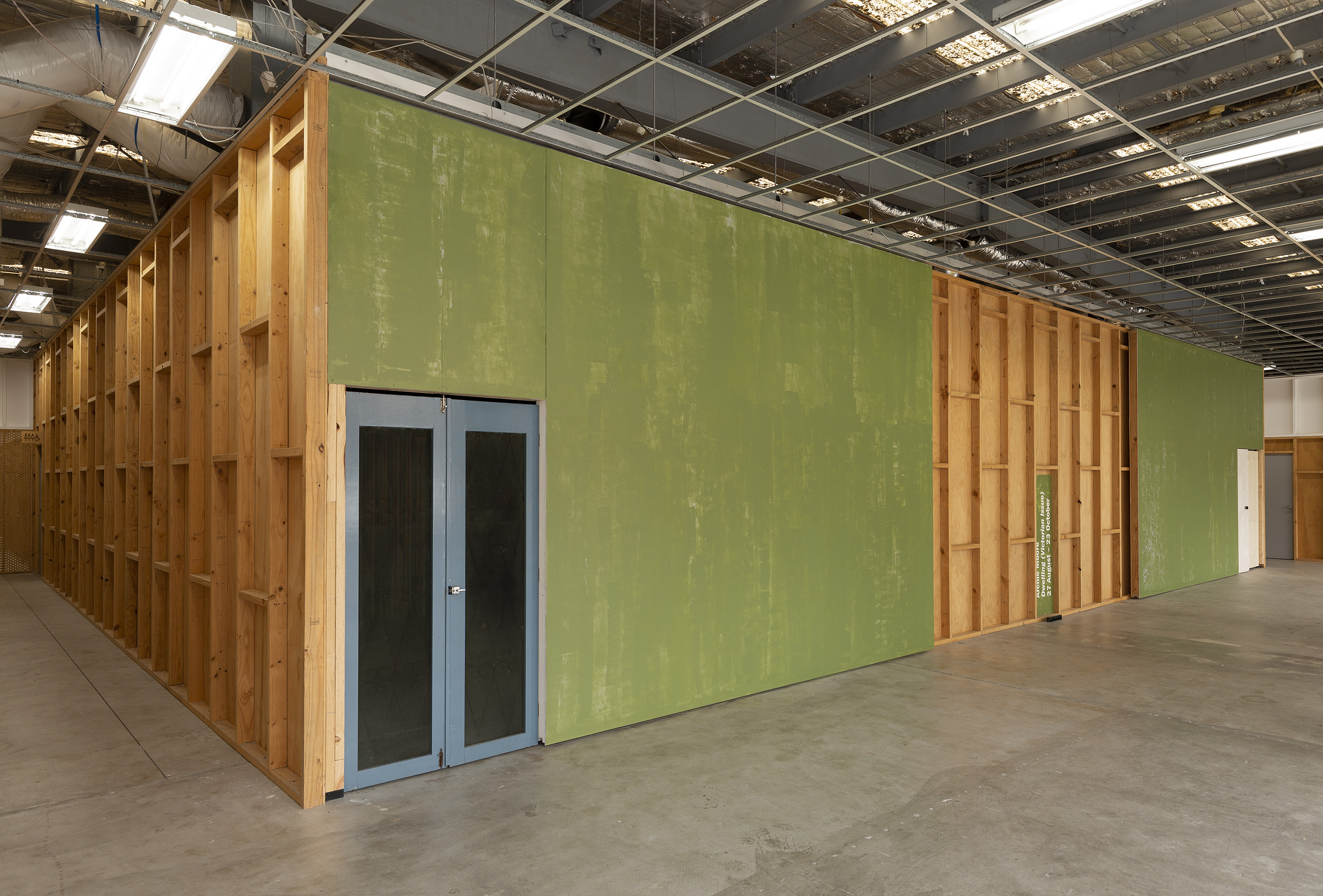 Installation view of Archie Moore’s Dwelling (Victorian Issue), presented at Gertrude Contemporary, 2022. Photo: Christian Capurro