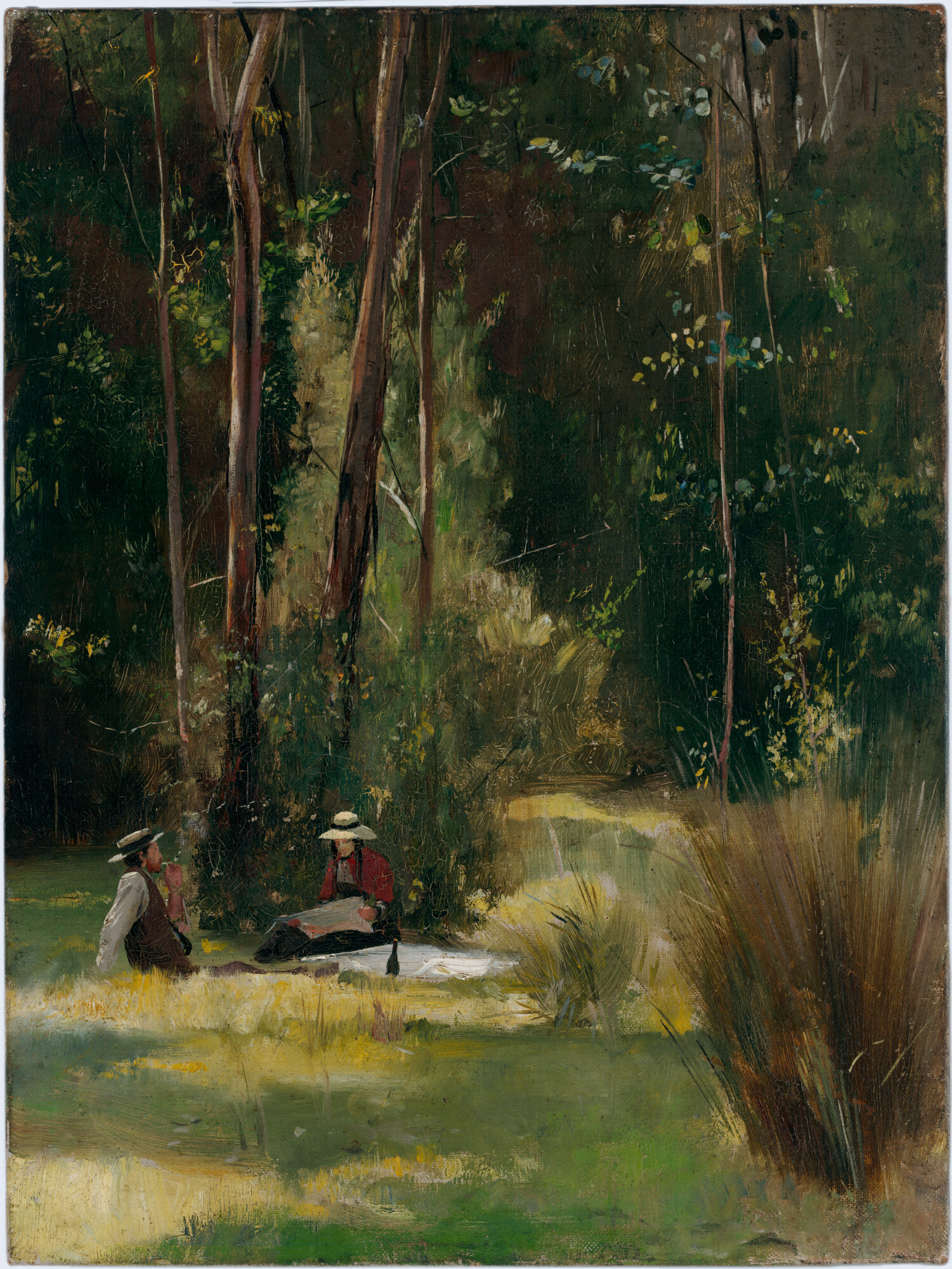 <p>Tom Roberts, <em>A Sunday afternoon picnic at Box Hill</em>, 1887, oil on canvas, 38.6 x 28.7 cm, National Gallery of Australia.</p>