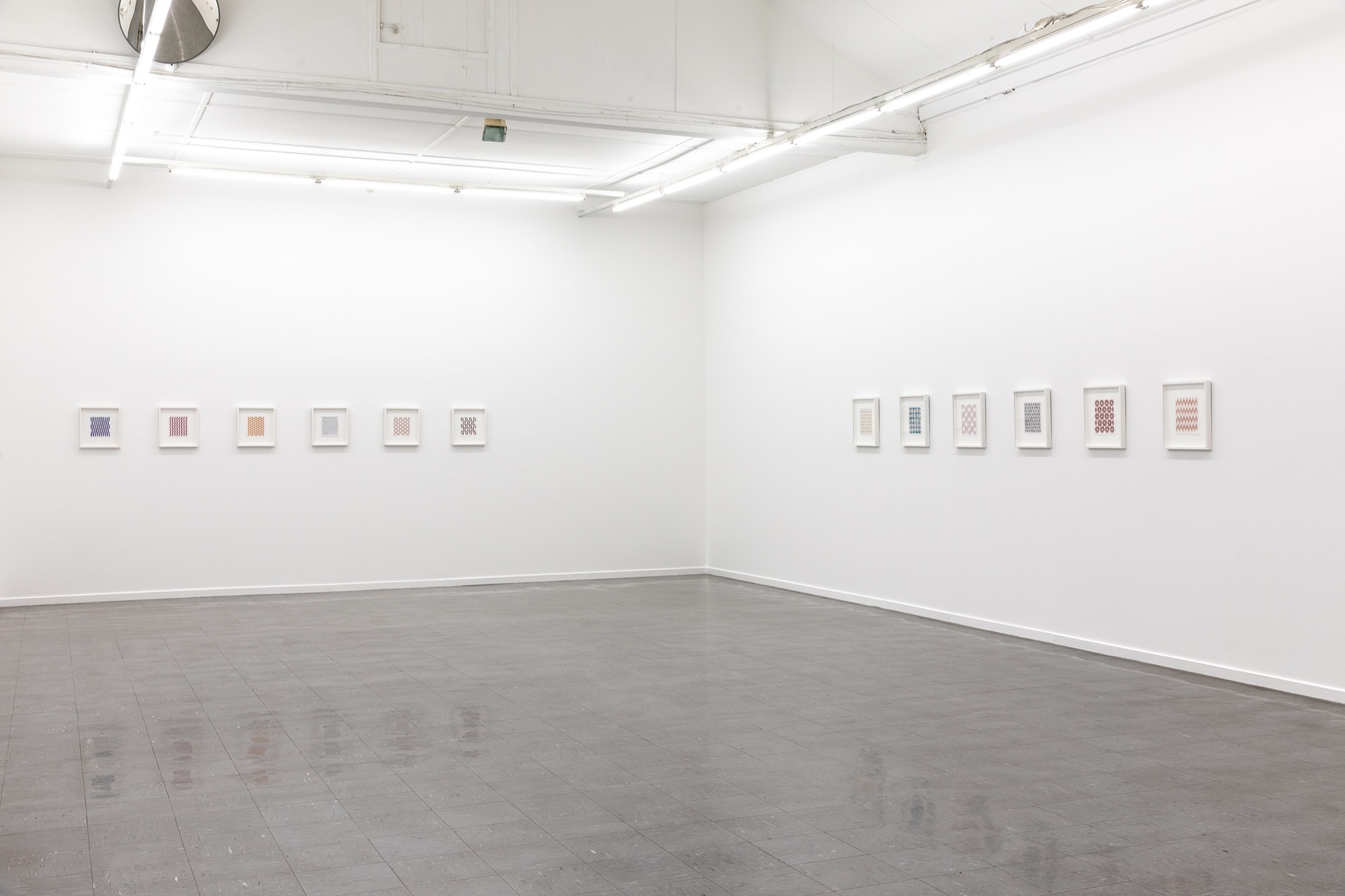 Elizabeth Gower, <em>In Transit Collages</em>, 2019, installation view, Sutton Gallery, 2020. Courtesy the artist and Sutton Gallery, Melbourne. Image credit: Andrew Curtis.