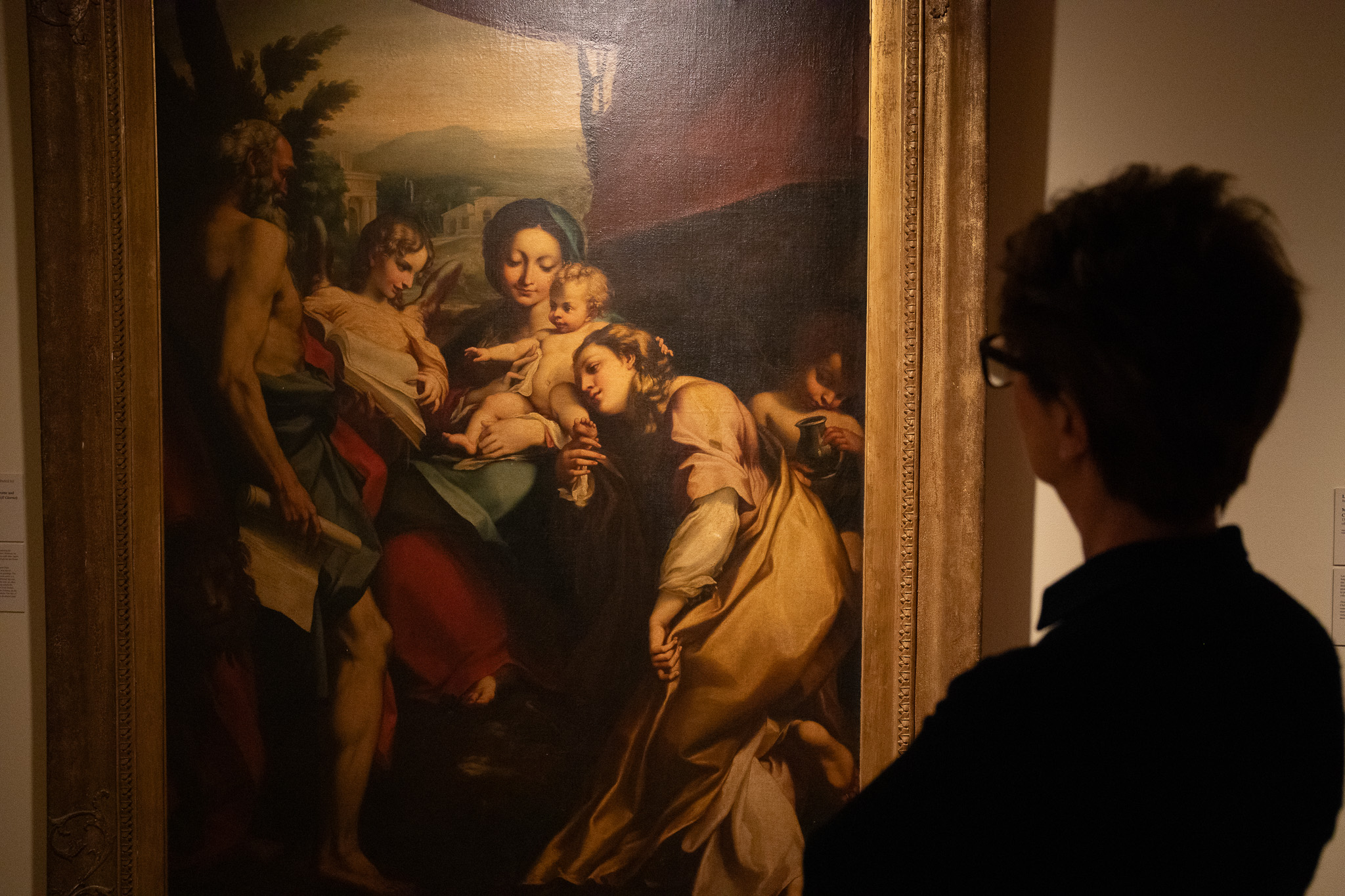 Attributed to Annibale Carracci; or Italian, Before 1837. Copy after Correggio’s <em>Madonna with Saint Jerome and Saint Mary Magdalene (il Giorno),</em> Oil on canvas. Private collection. Courtesy of Hamilton Gallery.