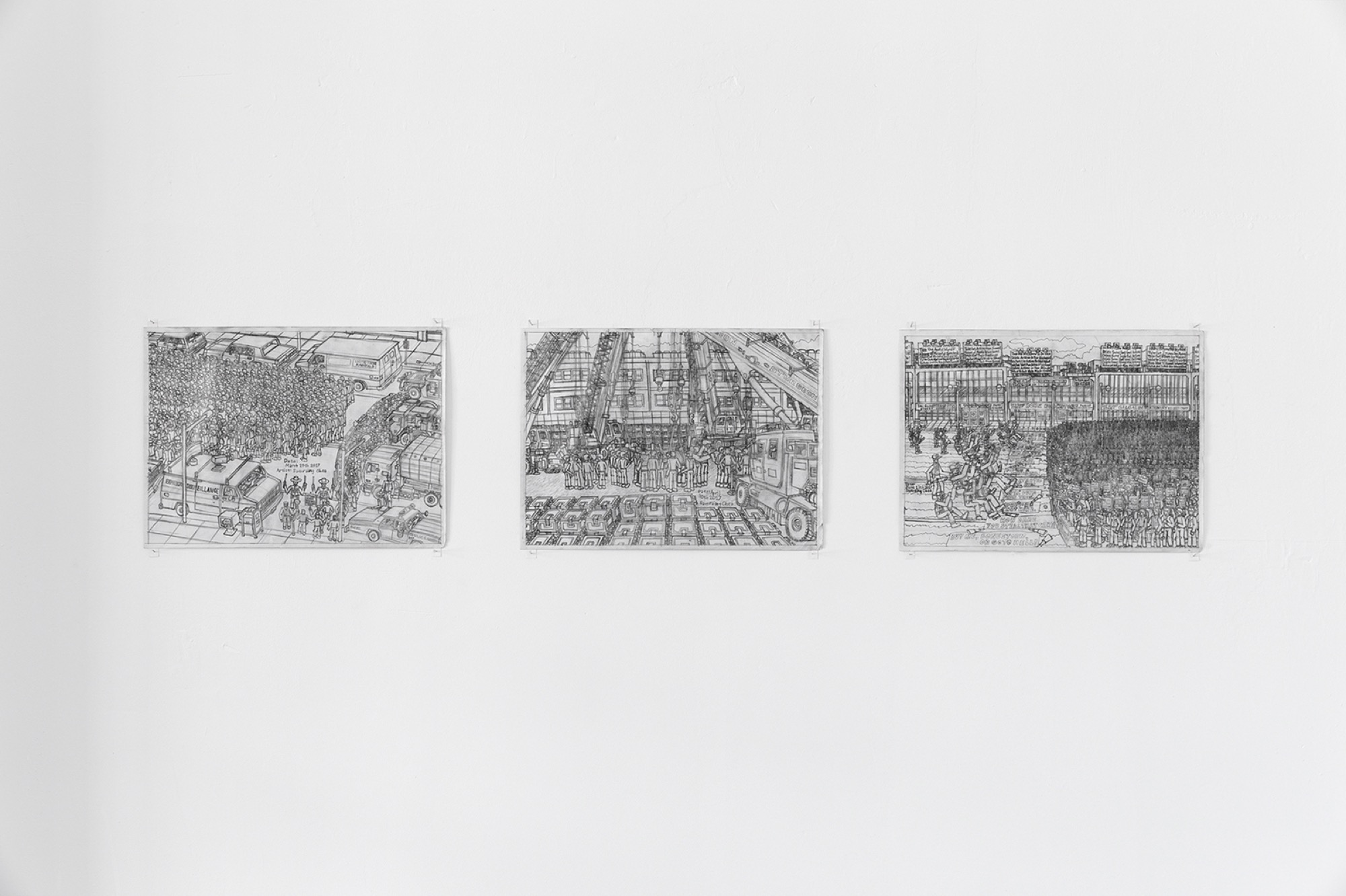 Samraing Chea, <em>Universal Drawings</em>, installation view, courtesy the artist and Arts Project Australia. Photo: Andrew Curtis.