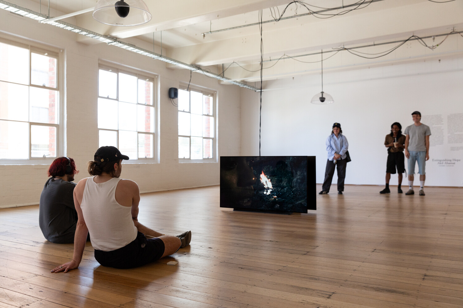 <p>Akil Ahamat, <em>Extinguishing Hope,</em> 2024, installation view, West Space, Photo by Janelle Low.</p>