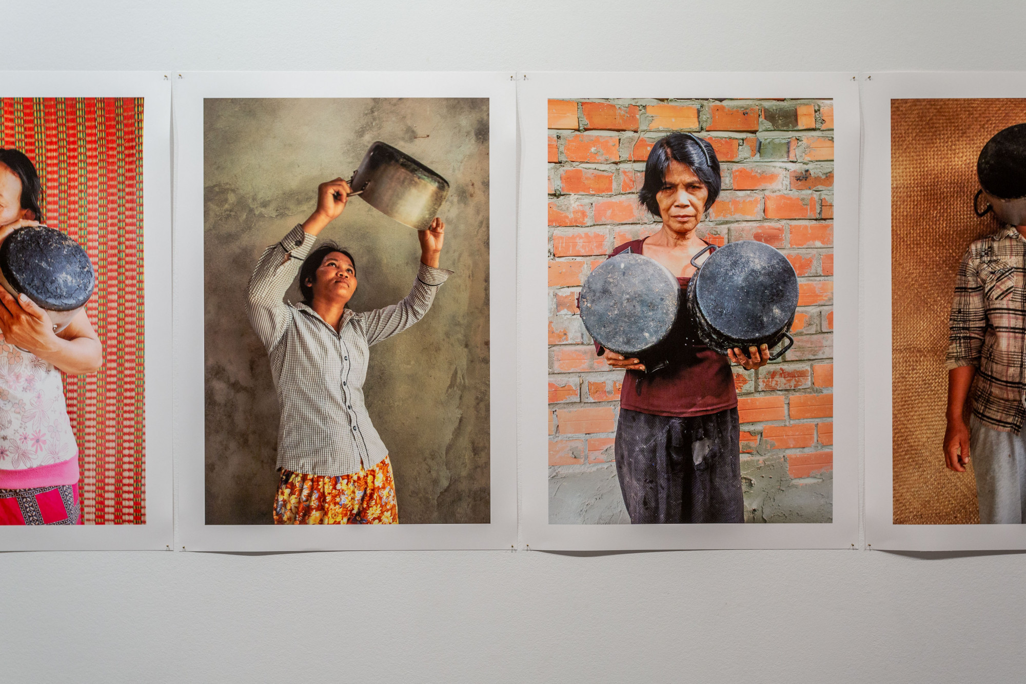 Detail of Sophal Neak, <em>Rice Pot</em>, 2013, 10 C type print, 100 x 76 cm each, Centre for Contemporary Photography. Image courtesy of CCP. Photo: J Forsyth.