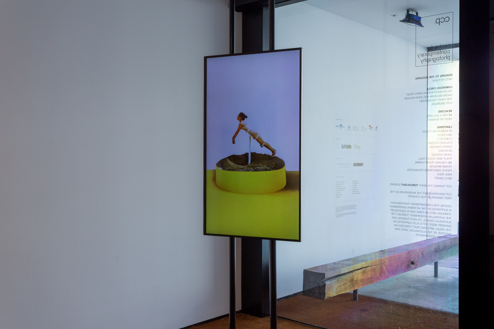 Installation view of Kawita Vatanajyankur, <em>The Spade</em>, 2020, HD video, Centre for Contemporary Photography. Image courtesy of CCP. Photo: J Forsyth.