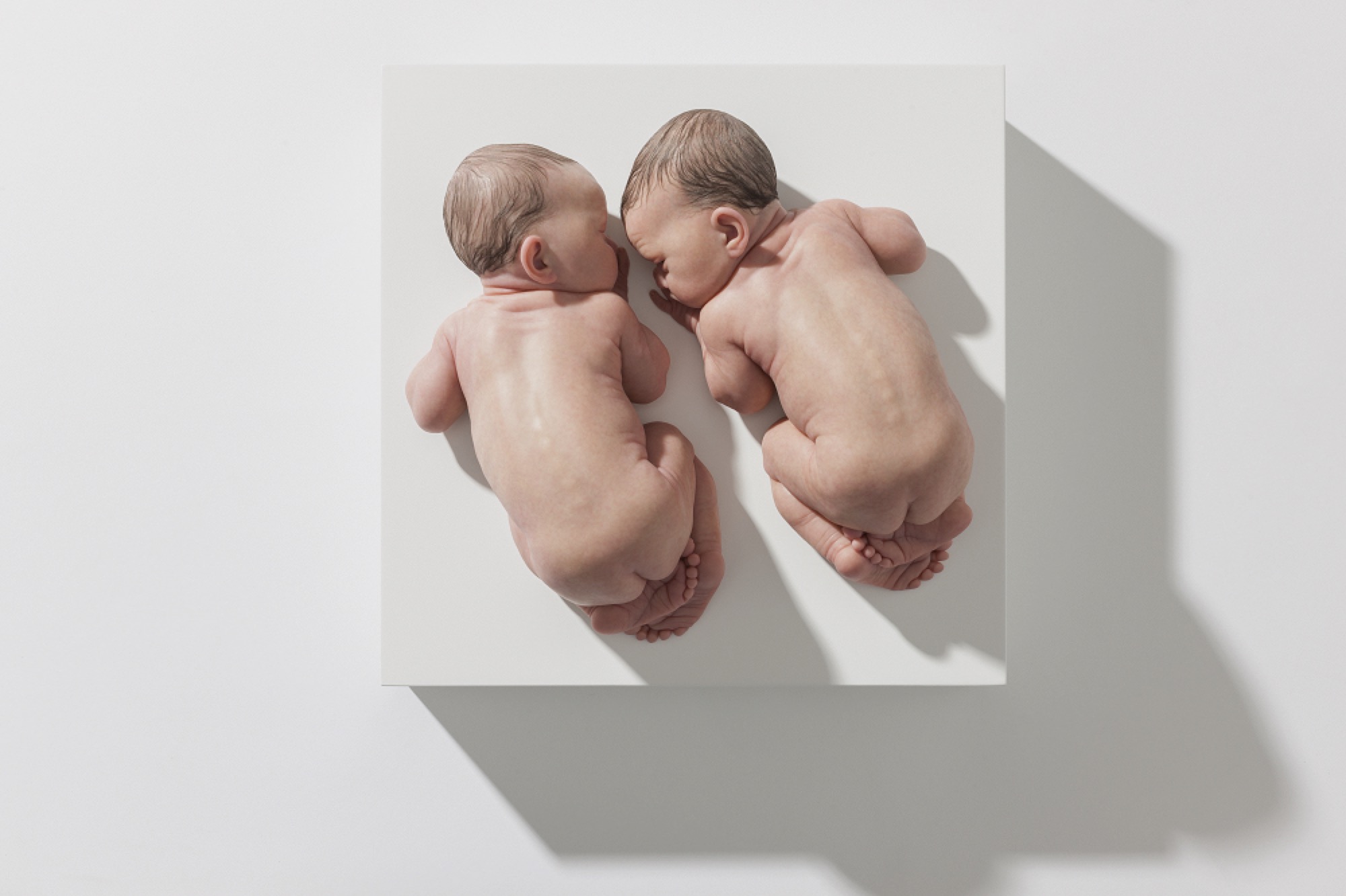 Sam Jinks, <em>Untitled (babies)</em> 2012, Silicone, pigment, resin and human hair, 36 x 36 x 18 cm. Courtesy the artist and Sullivan + Strumpf, Sydney.