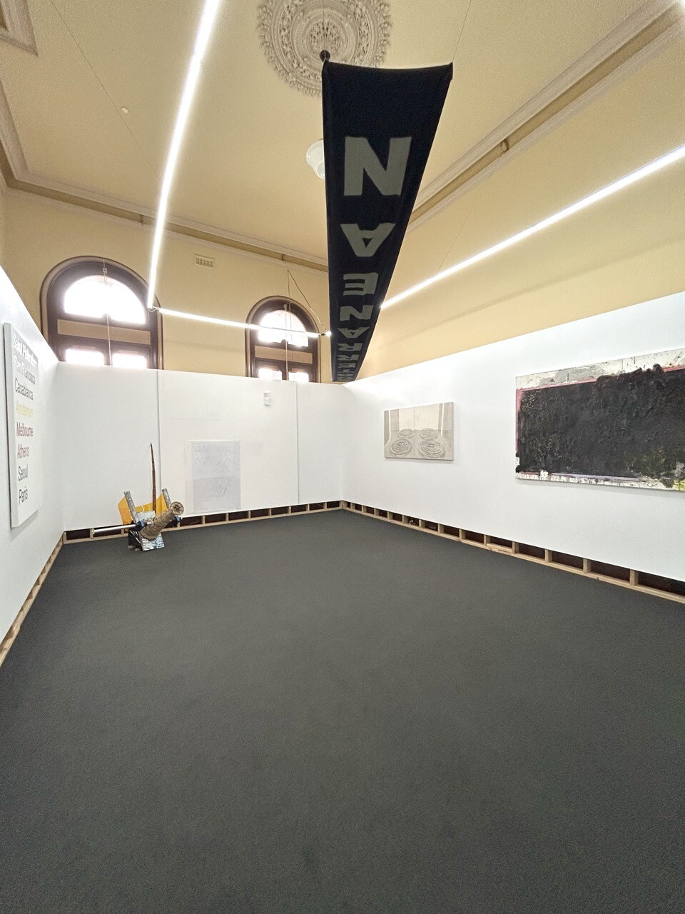 <p>Installation view of <em>Followed by Whirring,</em> 2025. Photo: Conners Conners</p>