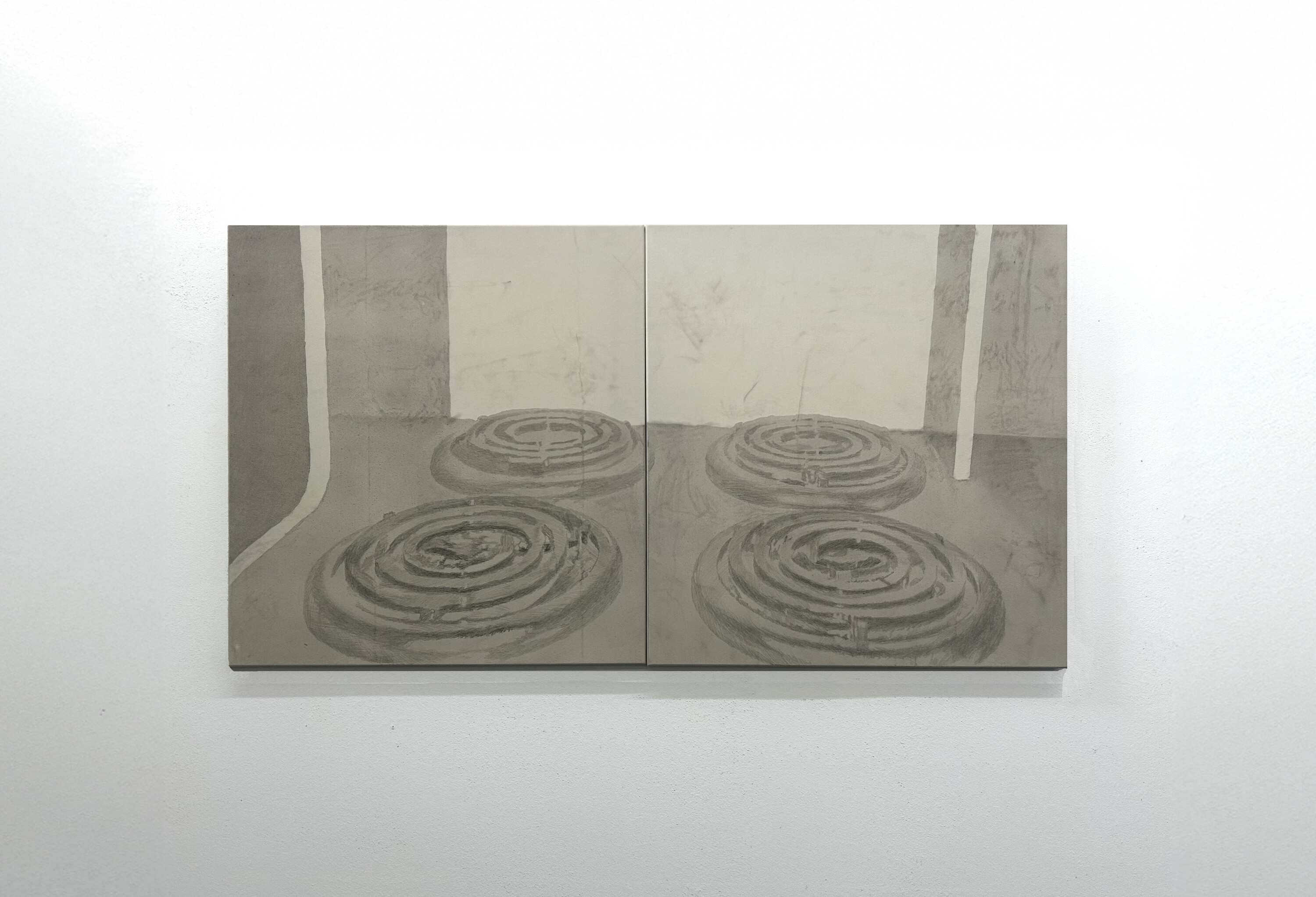 <p>Jieun Ha, <em>Toy Stove, </em>2024, acrylic and graphite on canvas, 82 x 153 cm. Photo: Conners Conners</p>