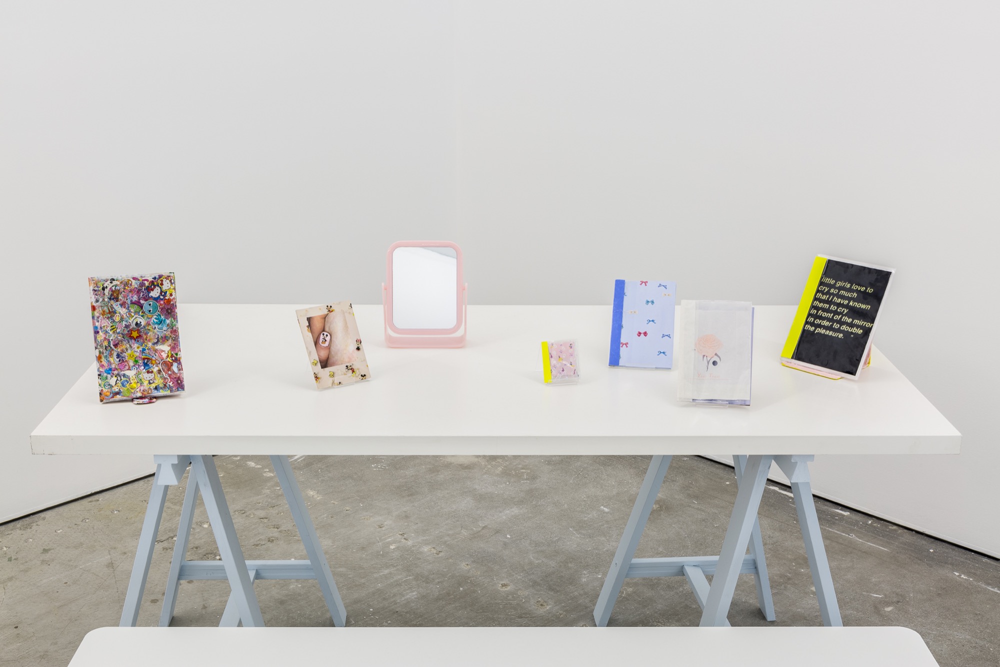 Sophie Cassar, <em>Little girls love to cry so much that I have known them to cry in front of the mirror in order to double the pleasure (detail)</em>, 2017. Photo courtesy of Gertrude Contemporary. Photo Credit: Christo Crocker.
