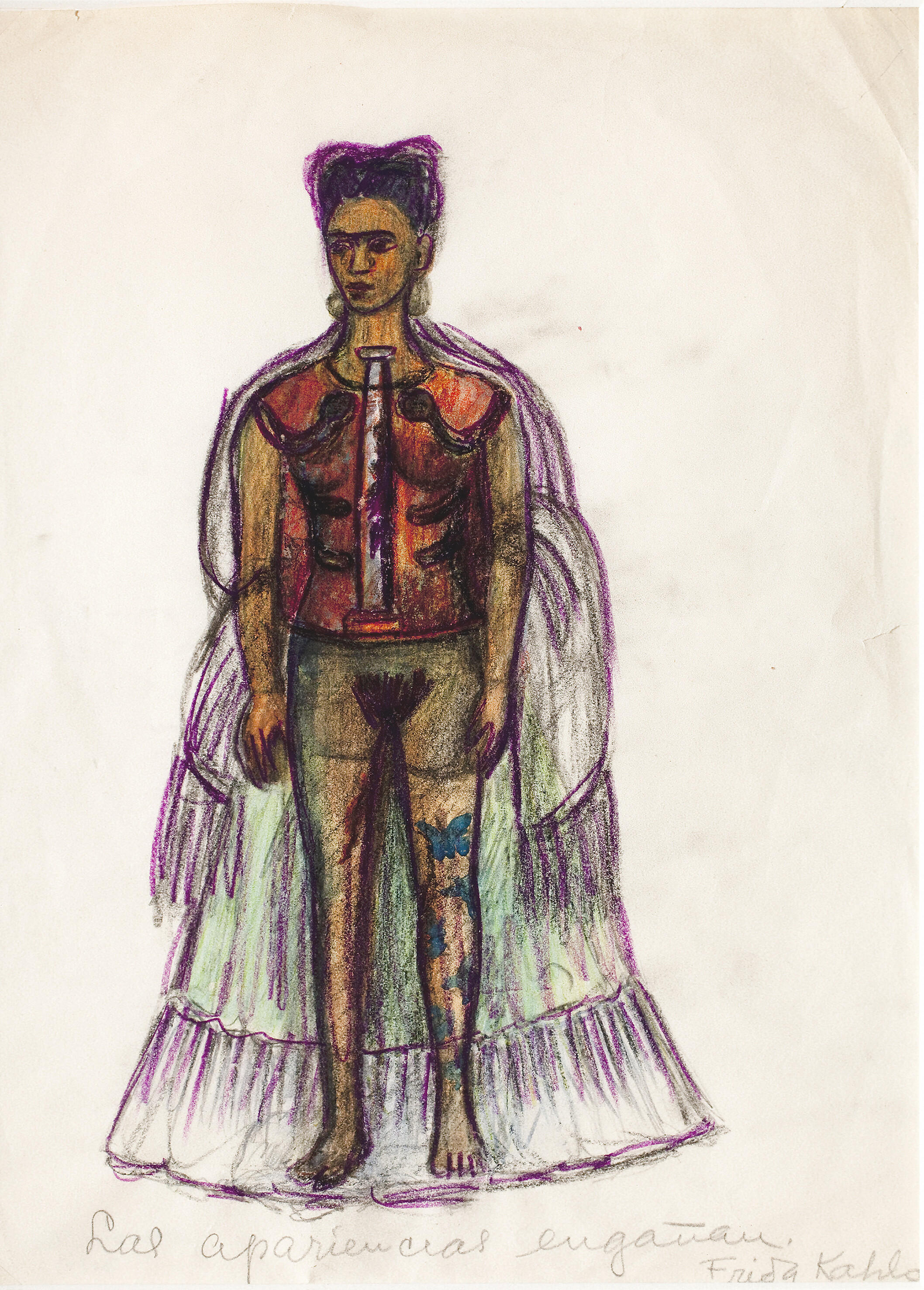 <p>Frida Kahlo, <em>Appearances can be deceiving</em>,<em> </em>1934, charcoal and pencil on paper. Collection Museo Frida Kahlo. © Diego Riviera and Frida Kahlo Archives, Banco de México, Fiduciary of the Trust of the Diego Riviera and Frida Kahlo Museums.</p>
