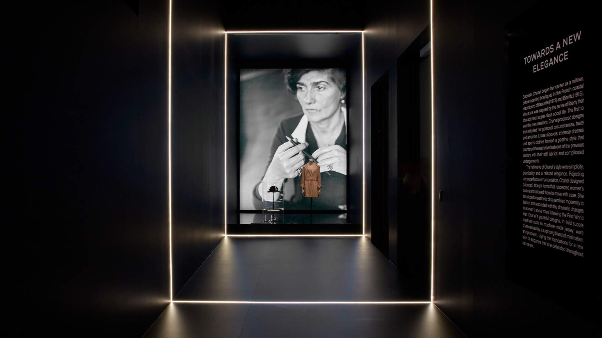 Entrance to exhibition <em>Gabrielle Chanel: Fashion Manifesto.</em> Photo Sean Fennessy/National Gallery of Victoria