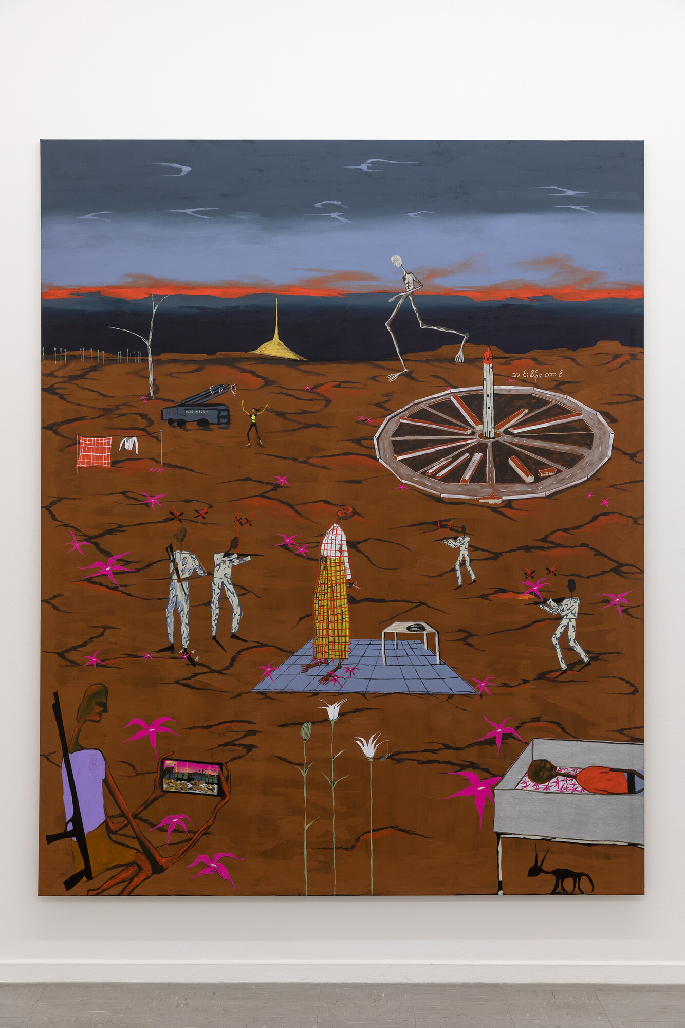 Mia Boe, <em>Legacy of the Enumerator</em>, 2023, Synthetic polymer on linen, 250 x 200cm