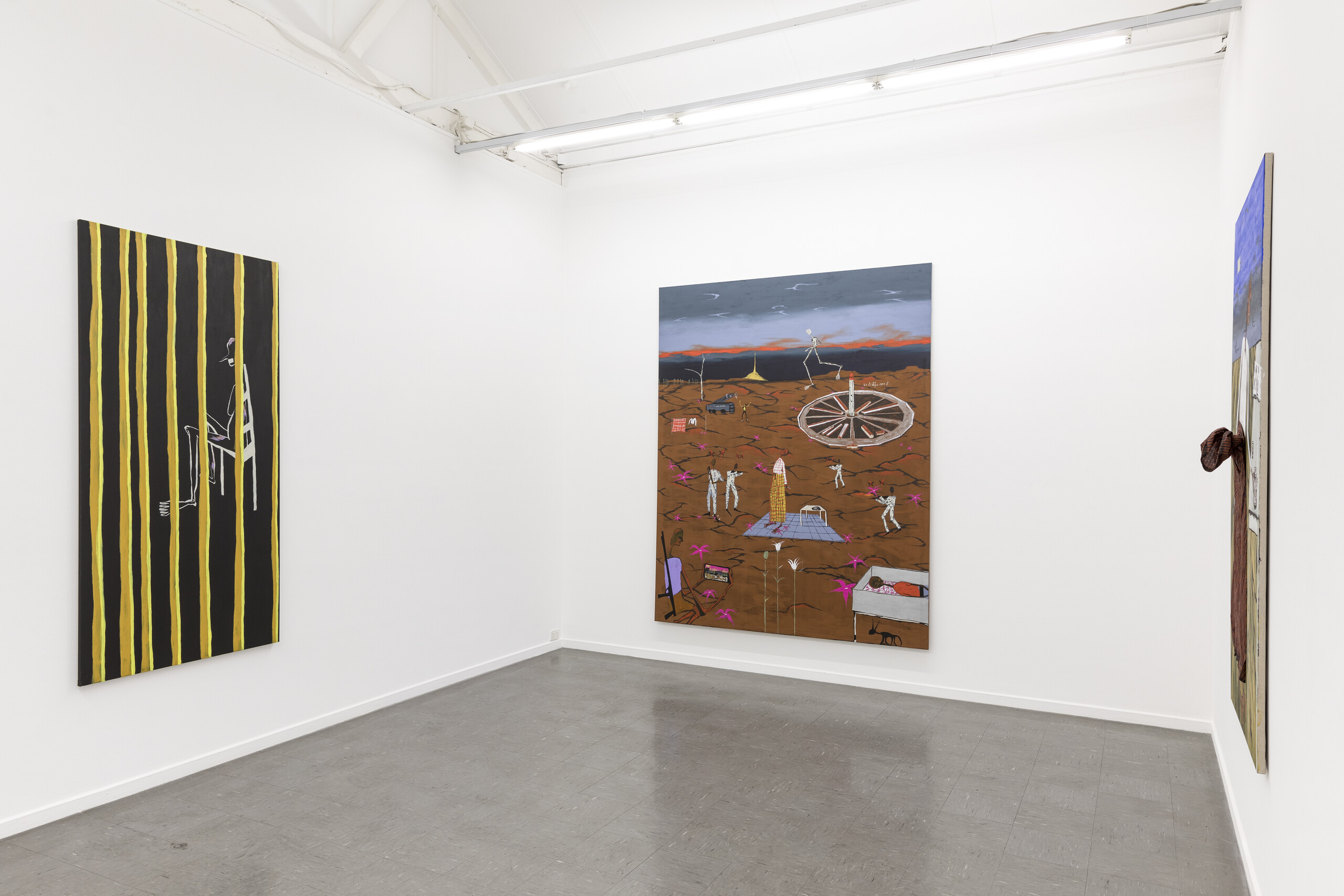 Installation view of Mia Boe, Suspicion Is Proof Enough, Sutton Gallery, 2023