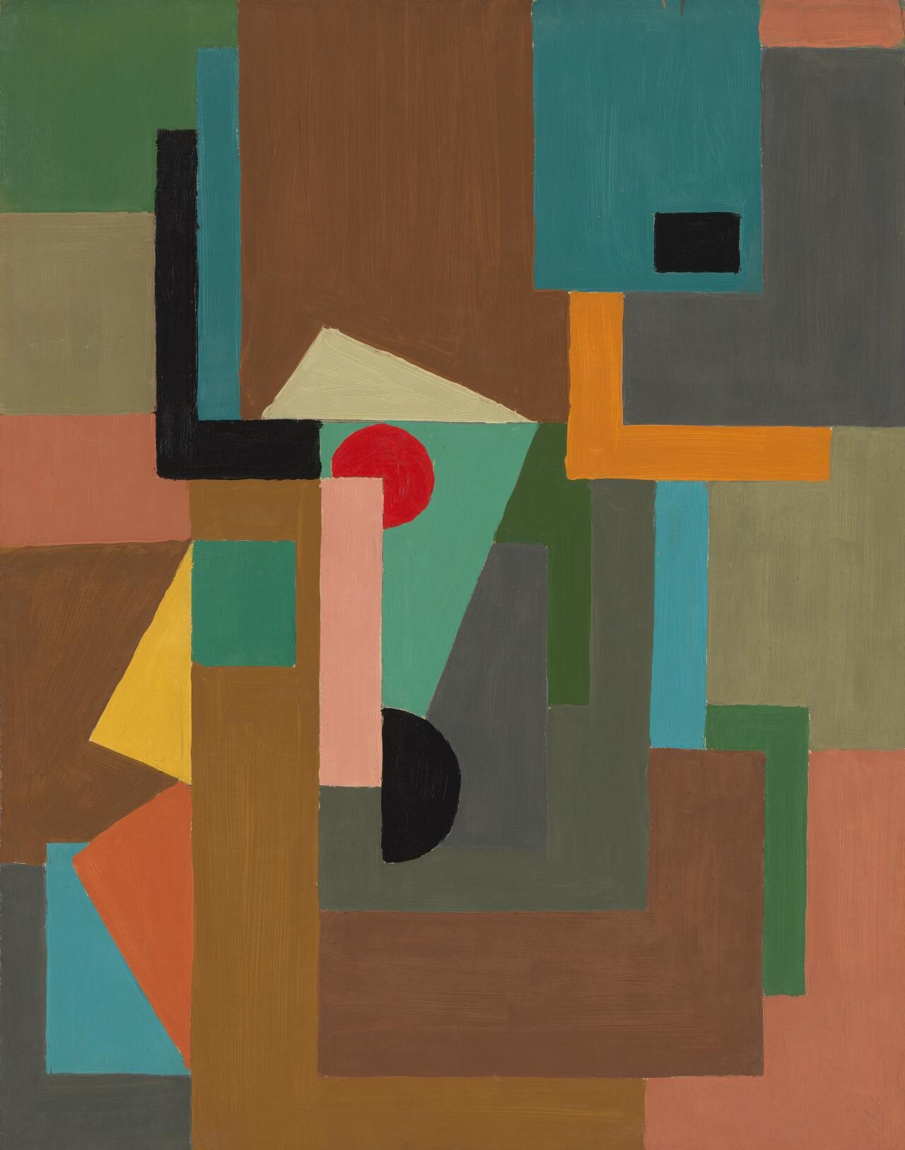 <p>Ralph Balson, <em>(Constructive Painting),</em> 1941. Oil on cardboard, 71.4 × 56.2 cm, National Gallery of Victoria, Melbourne.</p>