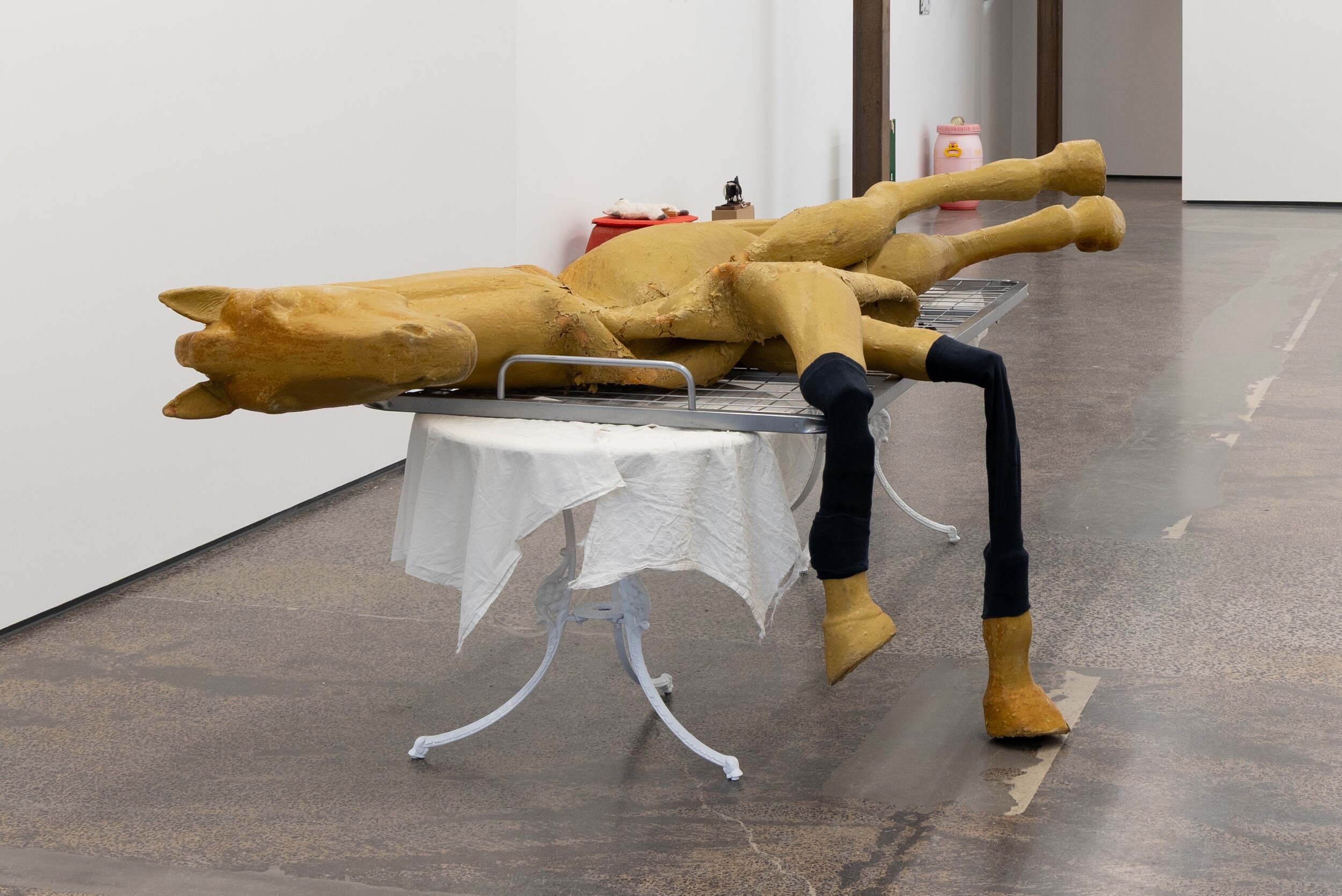 <p><em>Horse Set </em>(2025) in Lou Hubbard <em>Grill felt Lamb </em>at Sarah Scout Presents, Melbourne. Photo: Nicholas Mahady. </p>