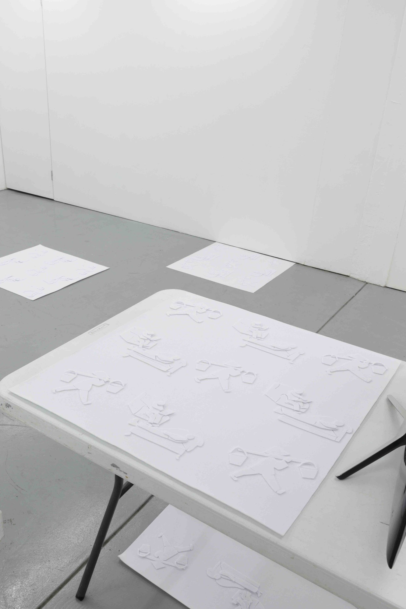 Spencer Lai, <em>White</em> (2017), synthetic felt, each 700 x 700 mm. Image courtesy of the artist and Fort Delta.