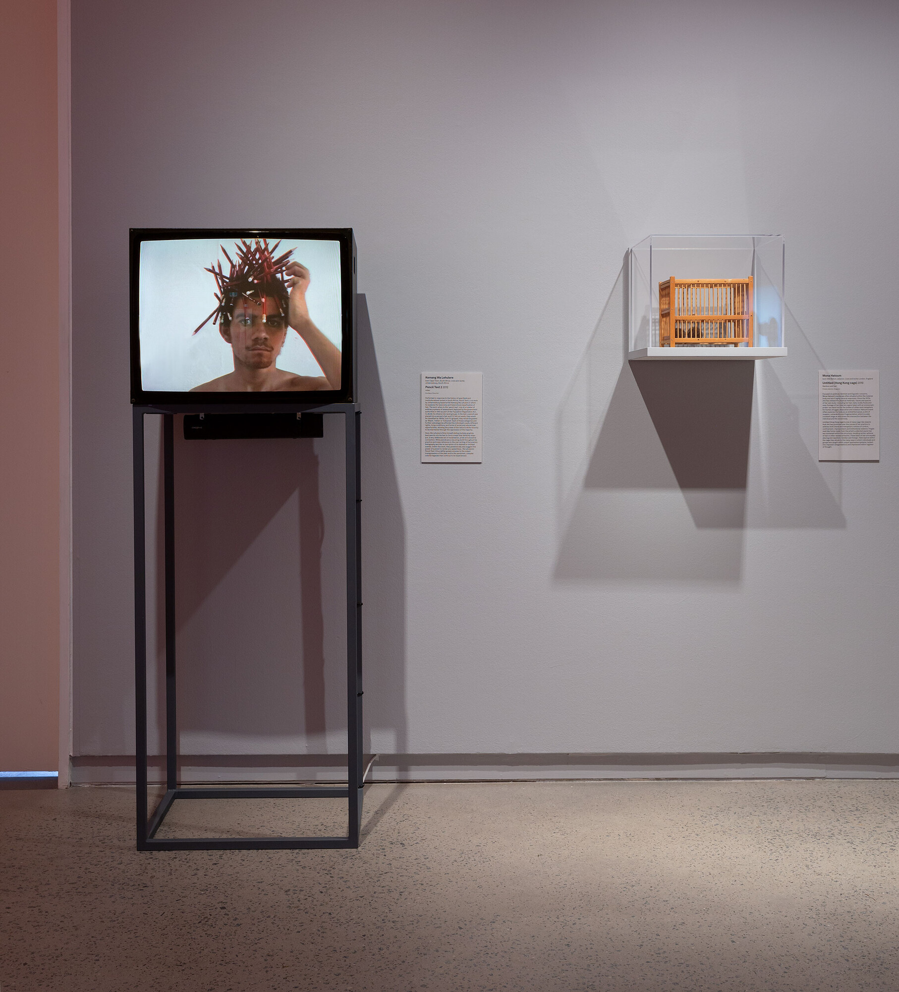 <p><em>Hair Pieces</em> installation view, Heide Museum of Modern Art, photograph: Christian Capurro.</p>
