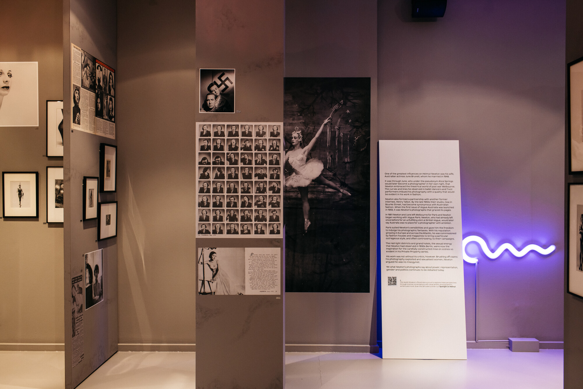 Installation view, <strong>HELMUT NEWTON: In Focus</strong>, Jewish Museum of Australia. Photo: Marie-Luise Skibbe.