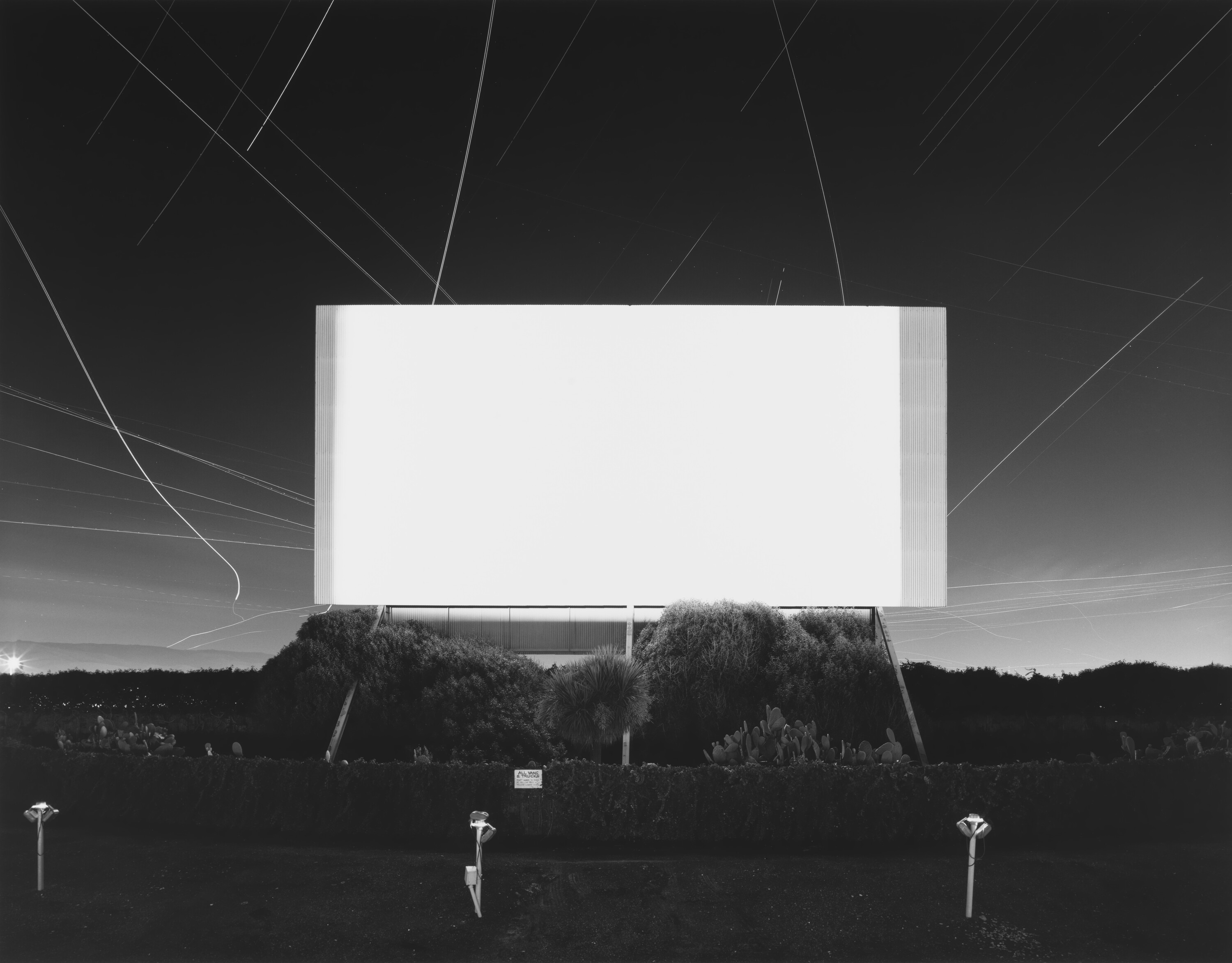 <p>Hiroshi Sugimoto, <em>Union City Drive-in, Union City</em>, 1993, gelatin silver print, image courtesy and © Hiroshi Sugimoto</p>