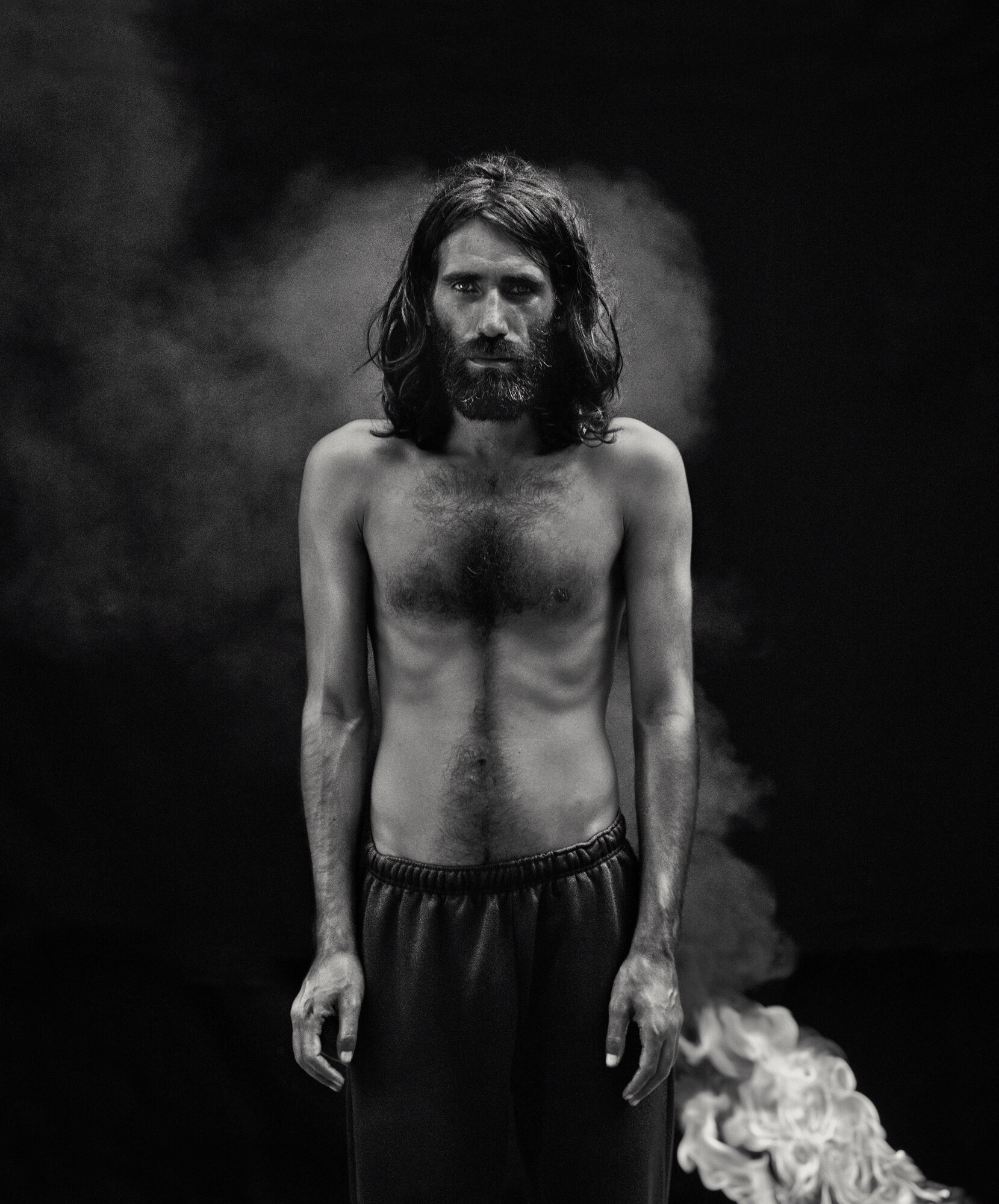 Hoda Afshar,<em> Behrouz Boochani – Manus Island</em>, from the series ‘Remain’ 2018, pigment photographic print, 130 x 104 cm, Art Gallery of New South Wales, purchased with funds provided by the Contemporary Collection Benefactors 2020 © Hoda Afshar, image © Art Gallery of New South Wales