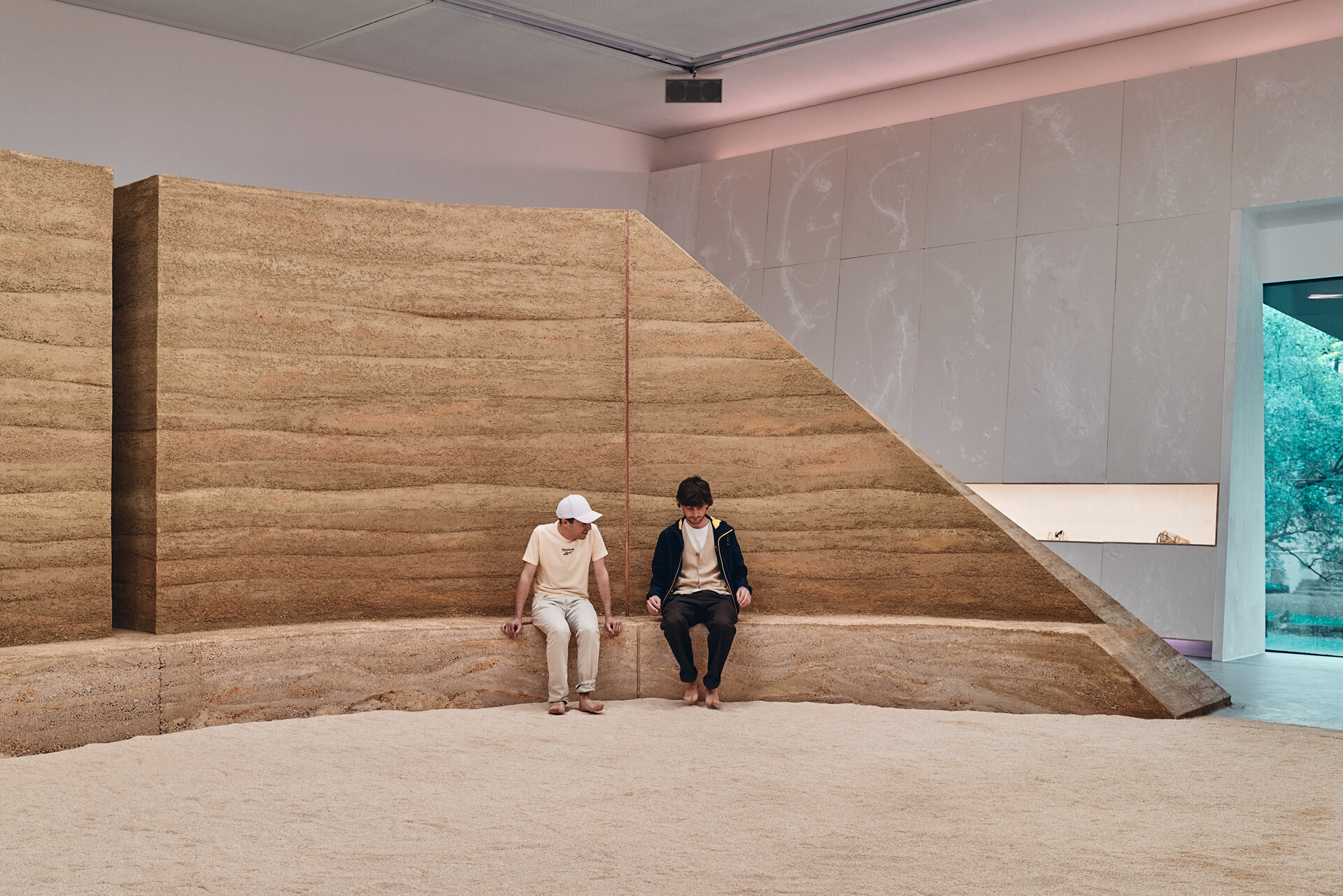 <p>Tactility is emphasised in the HOME exhibition where viewers are invited to touch and interact with the work. Photograph by Peter Bennetts.</p>