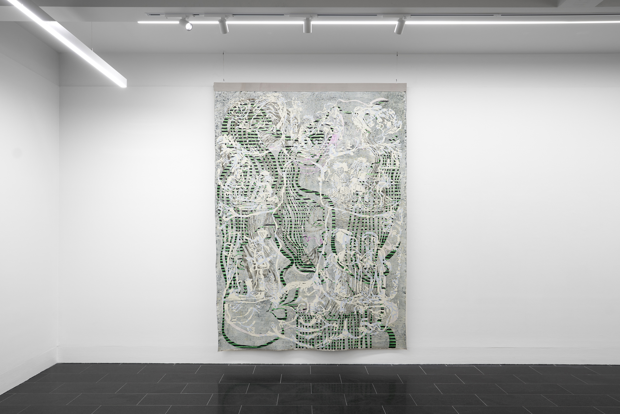Helen Johnson, <em>Leapyear ladies pop</em> 2022, synthetic polymer paint on canvas, 295 x 212 cm. Photo: Leon Schoots