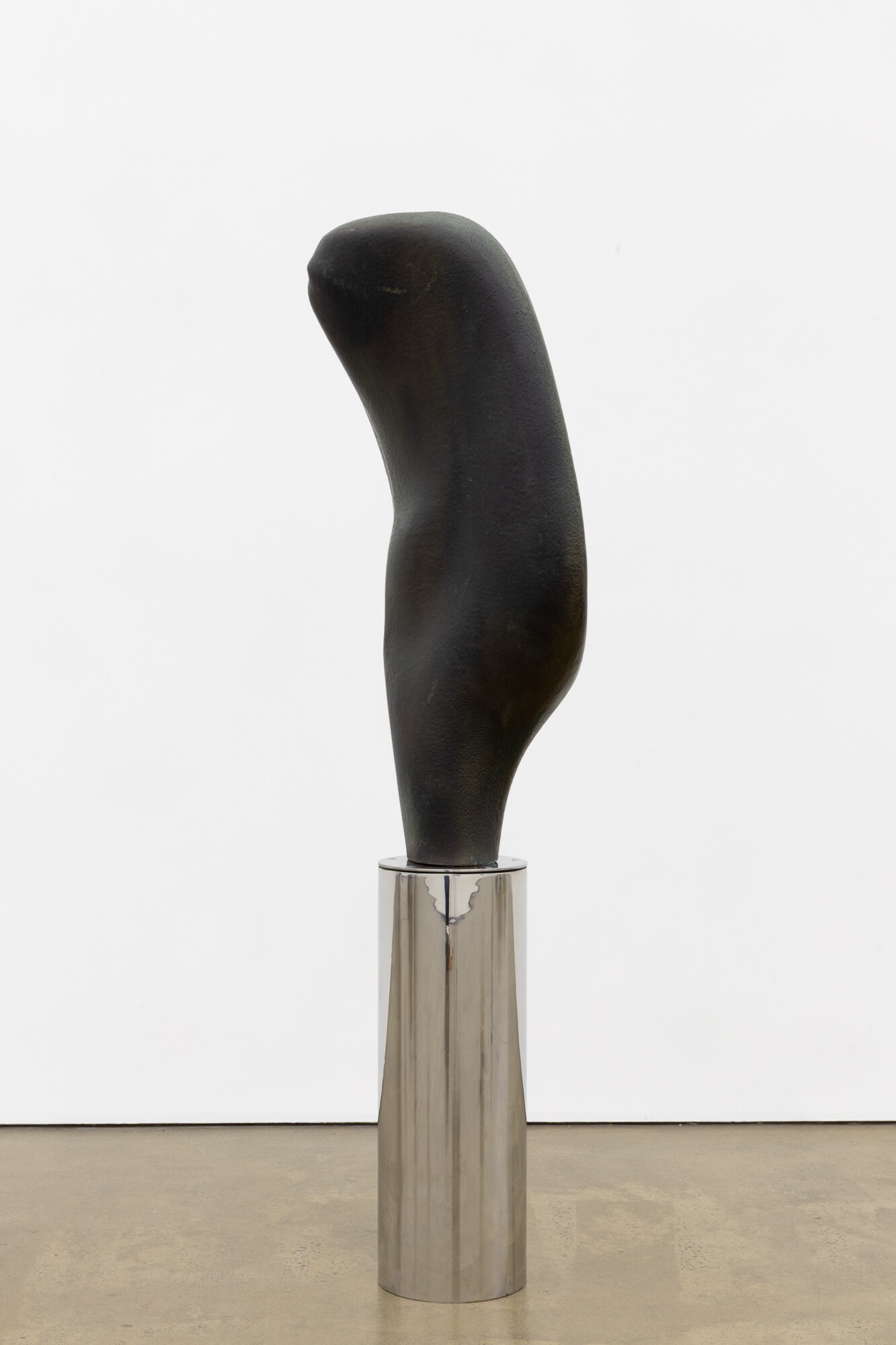 <p>Hugo Blomley, <em>Untitled</em>, 2026. Patinated bronze and stainless steel, unique. 193 x 55 x 34 cm. Photo: </p>