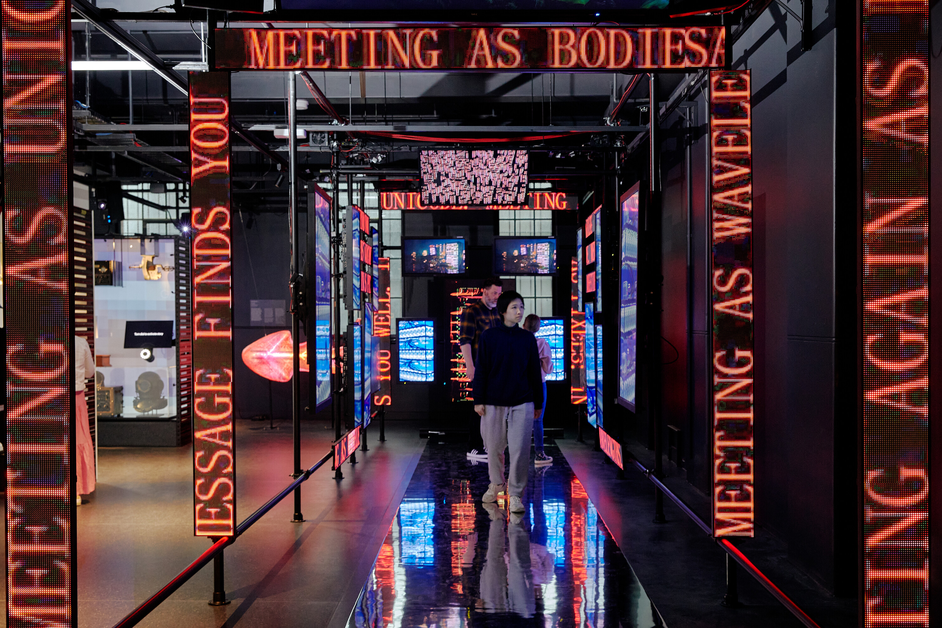 <p>Rel Pham, <em>HYPERTHREAD</em>. Photo by Casey Horsfield, courtesy of National Communication Museum.</p>