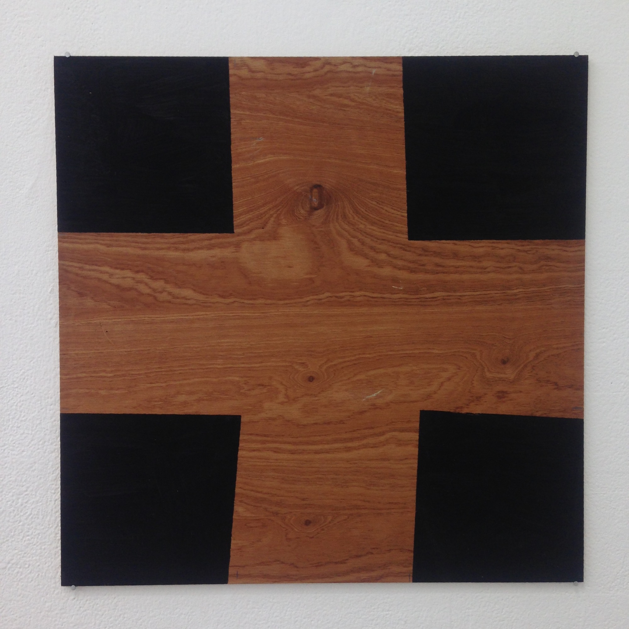 John Nixon, Black and Brown Cross, 1988, enamel on plywood. Courtesy of Anna Schwartz Gallery, Melbourne.
