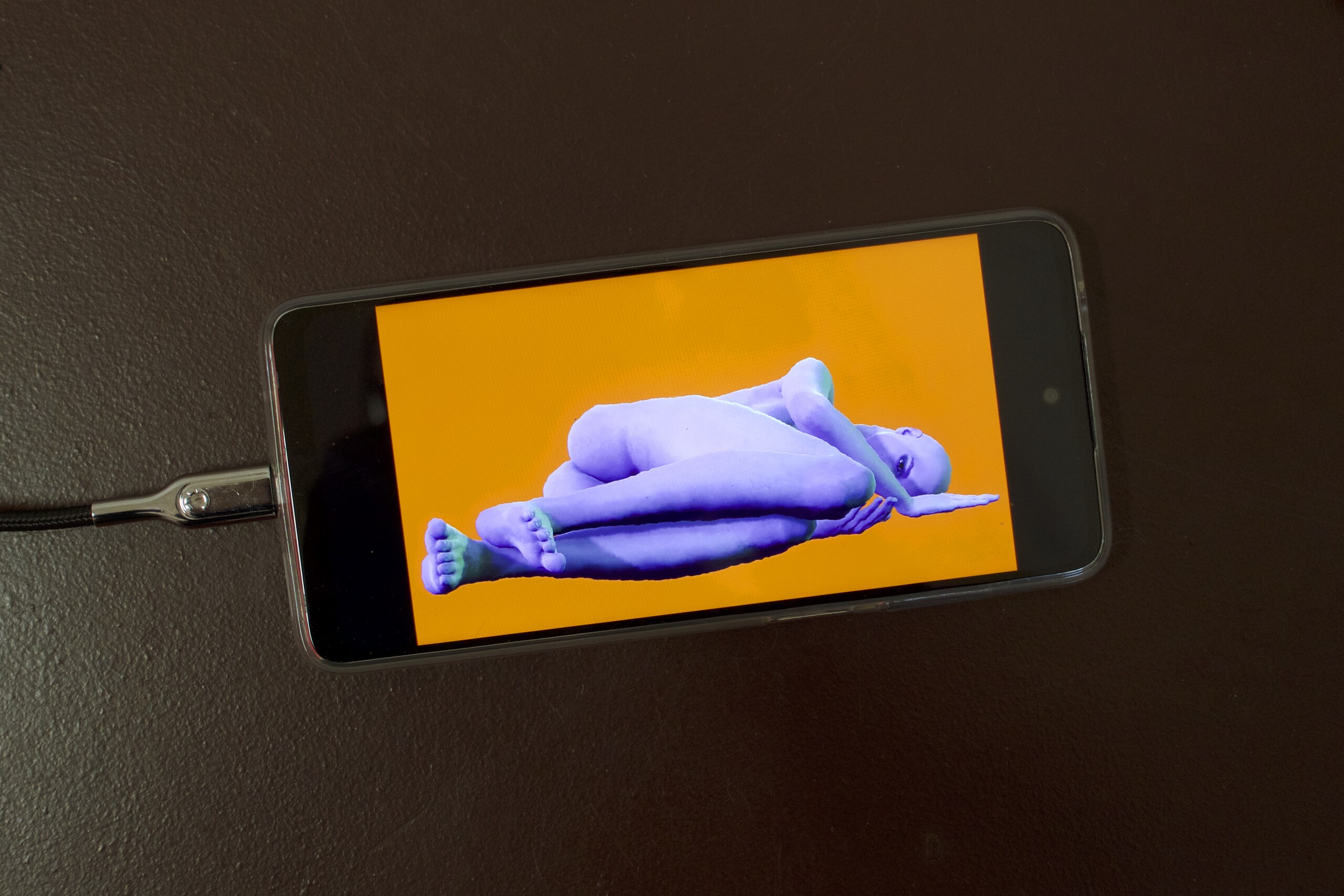 Justene Williams, <em>If I’m going to hell you’re coming with me</em>, 2023, video, display screen, Knulp. Photo: courtesy of Knulp and Alex Gawronski
