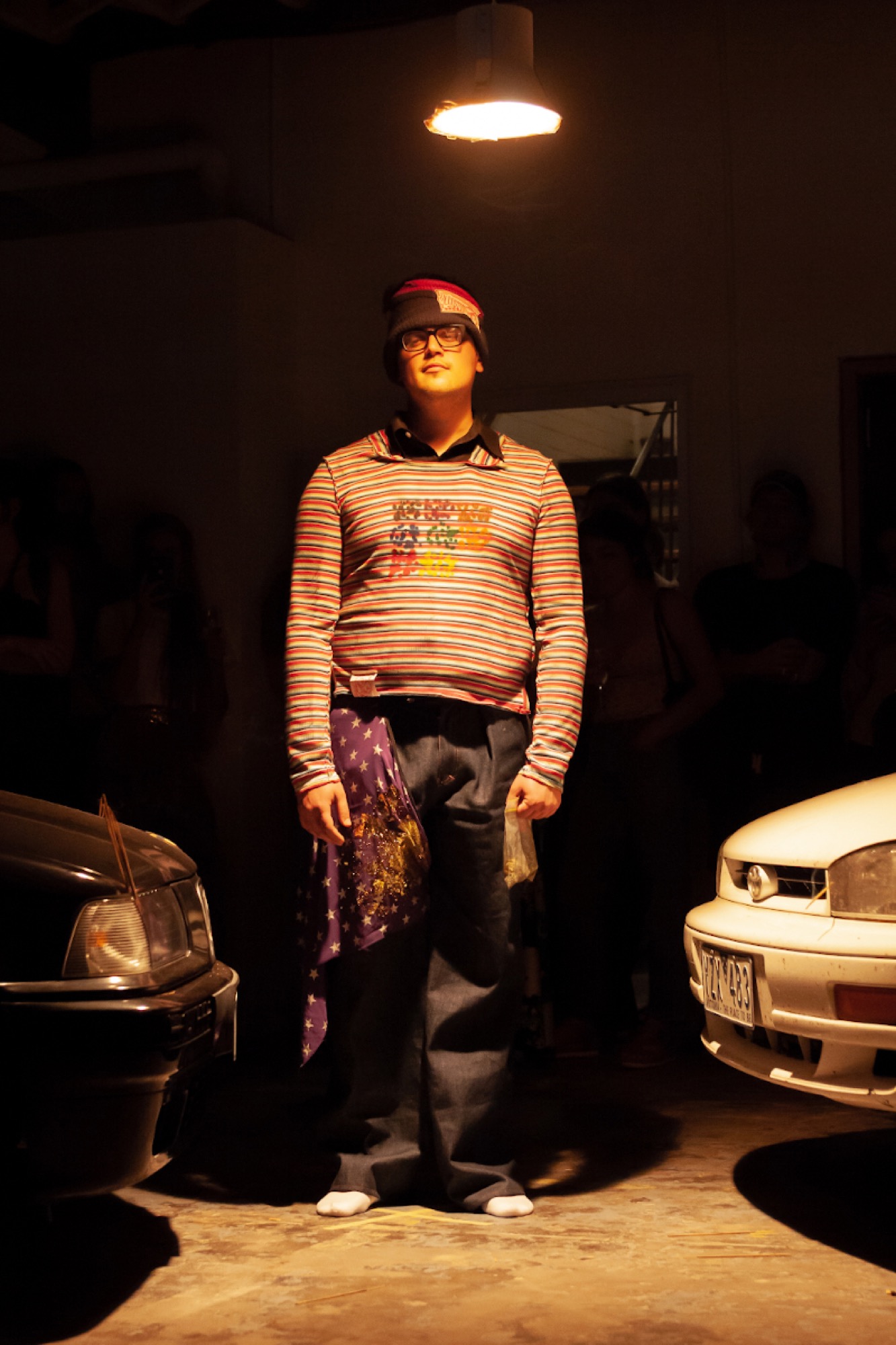 Brendan Morris, In Costume, <em>Milos Look 1,</em> 2019. Photo by Phebe Schmidt.