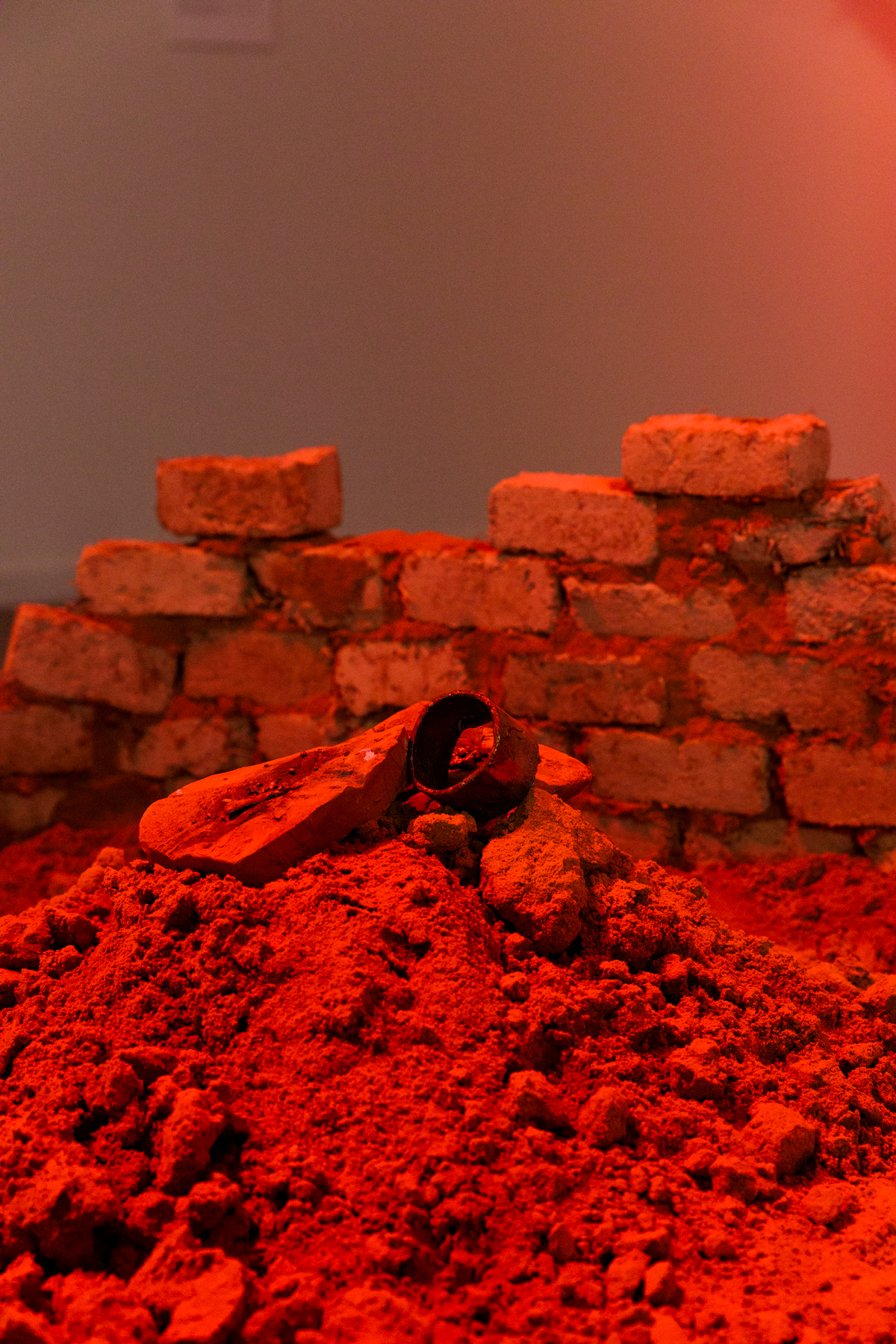 Detail of Adina Kraus, I Am What I Am, 2022, terracotta clay, copper, bronze ring. Photo: Gianna Rizzo