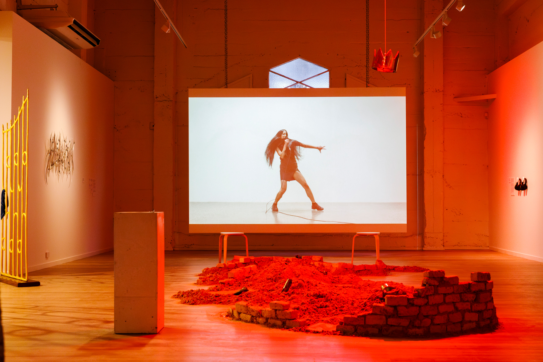 Installation view of <em>From The Ruins I See The Future</em>, Incinerator Gallery, 2023. Photo: Gianna Rizzo