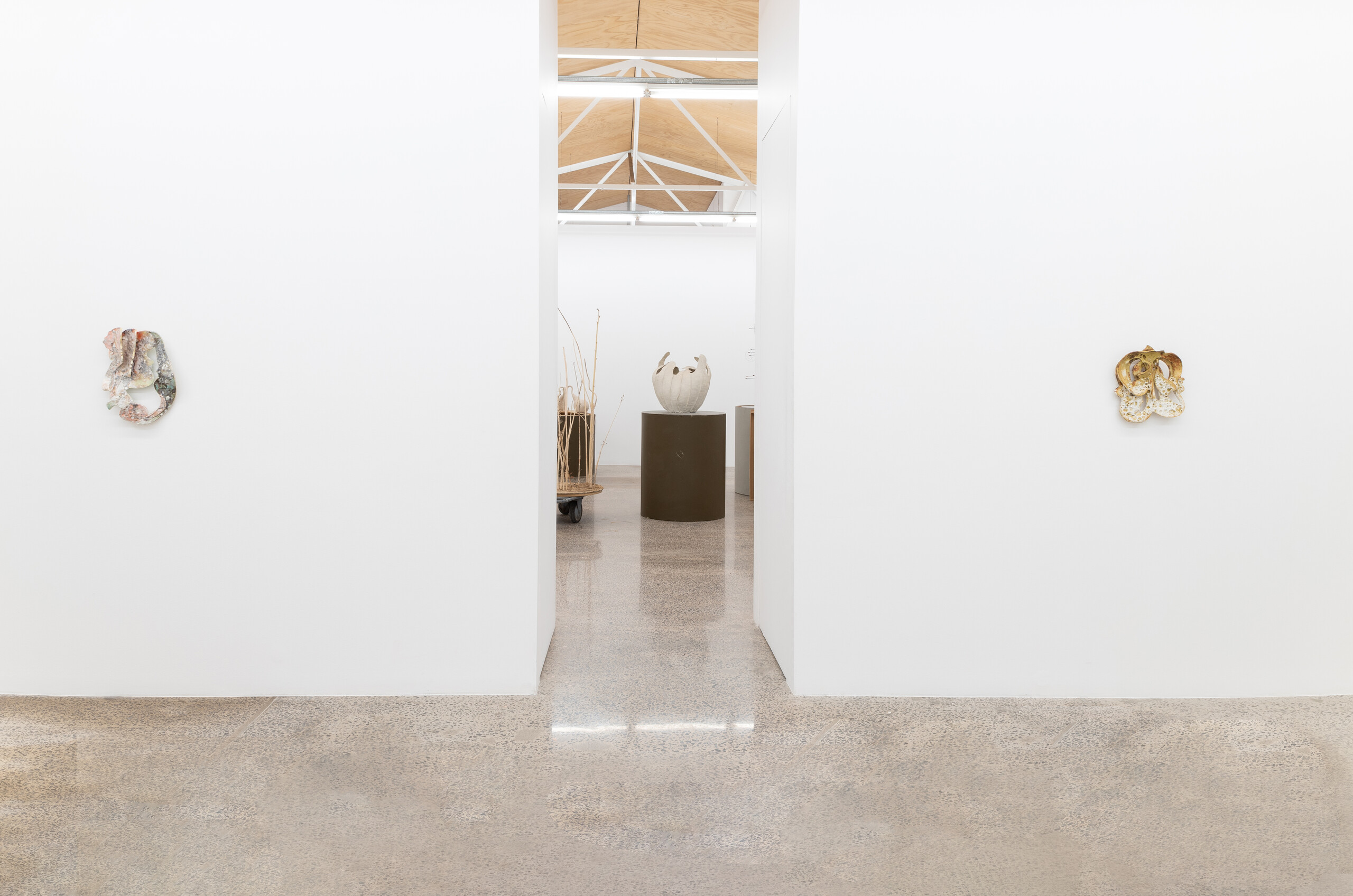 Installation view of Michelle Ussher, Things Fall Apart, 2023. Photo courtesy the artist and STATION.