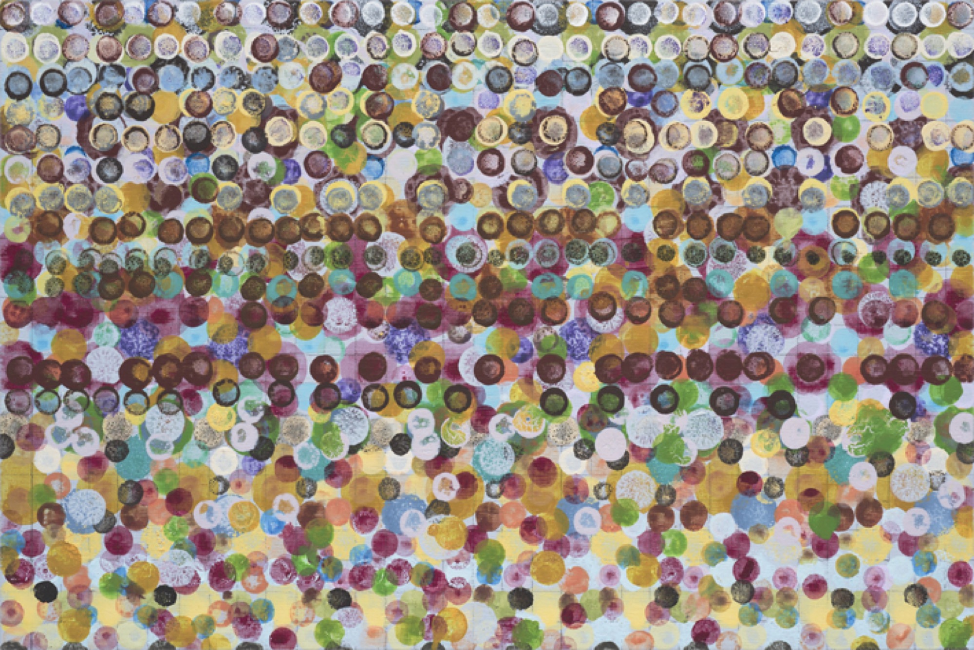 Vivienne Binns, <em>Jostling,</em> 2015, acrylic on board, 22 x 33cm.